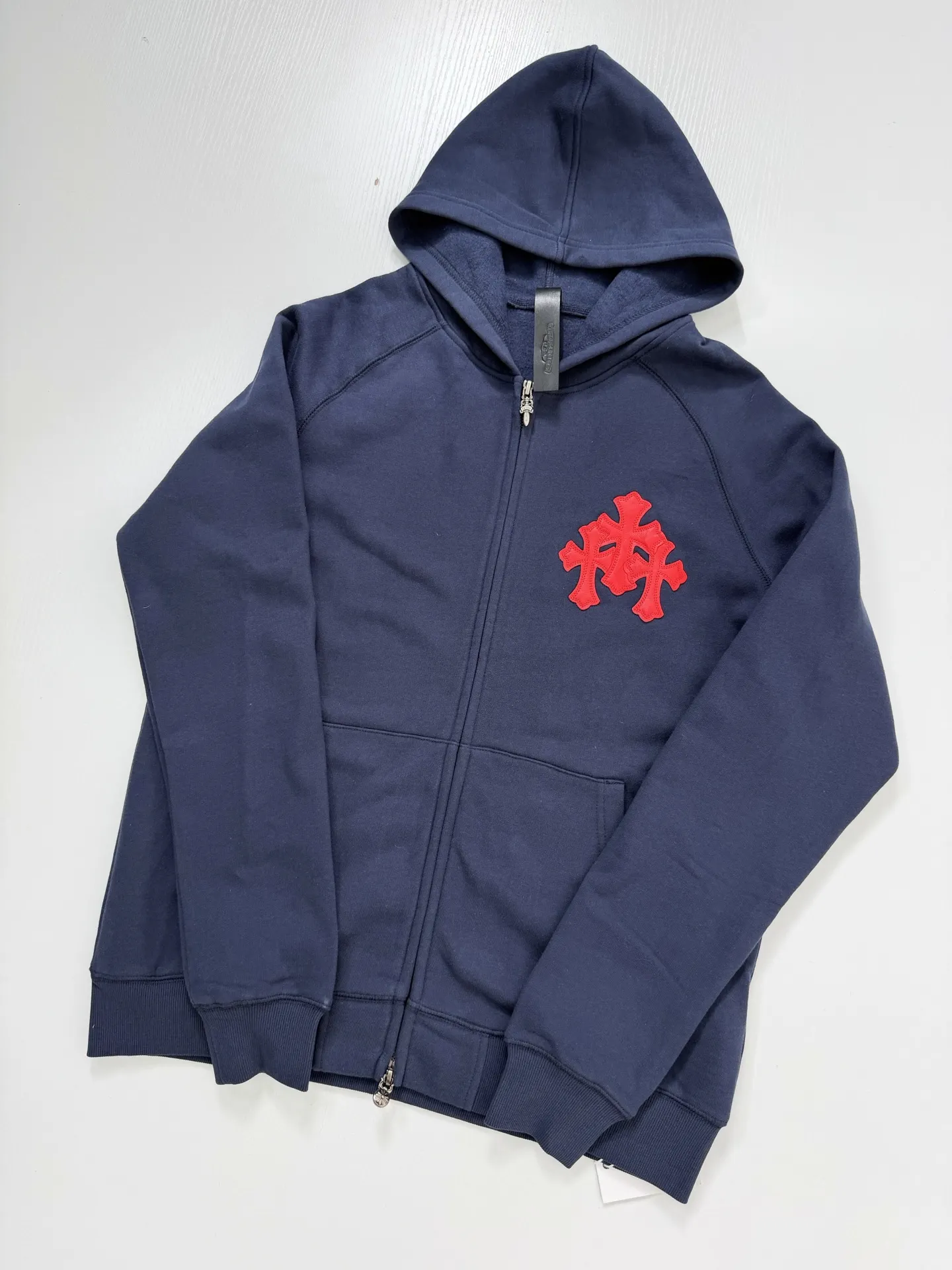 Cross Patch Zip-Up Cotton Hoodie D31021981 — view 3