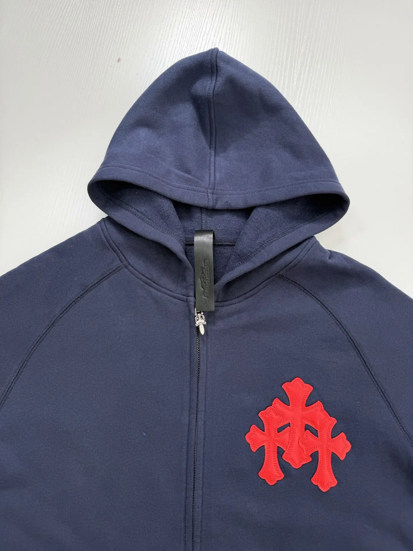 Cross Patch Zip-Up Cotton Hoodie D31021981 — view 4