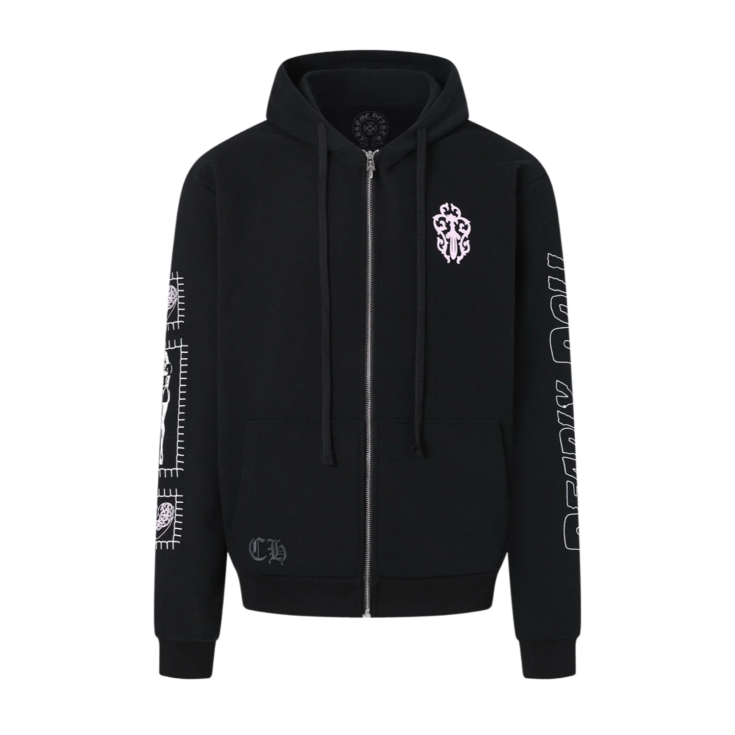 Deadly Doll Logo-Print Zip-Up Hoodie D31022453
