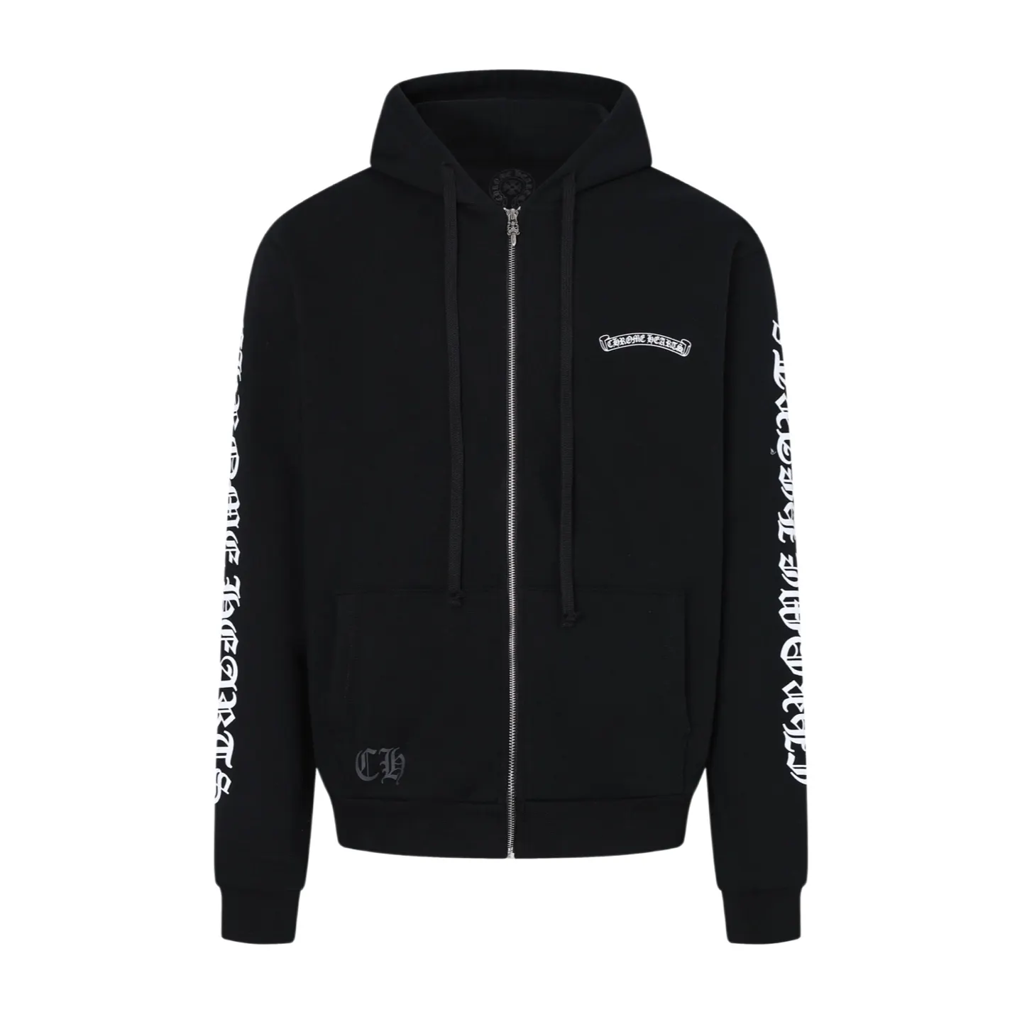 Scroll Logo Zip-Up Cotton Hoodie D31022450