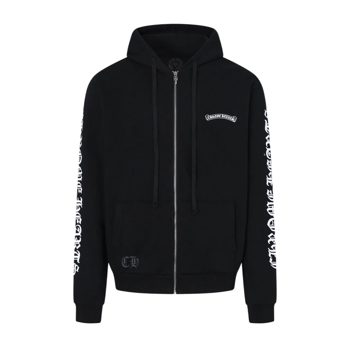 Scroll Logo Zip-Up Cotton Hoodie D31022450