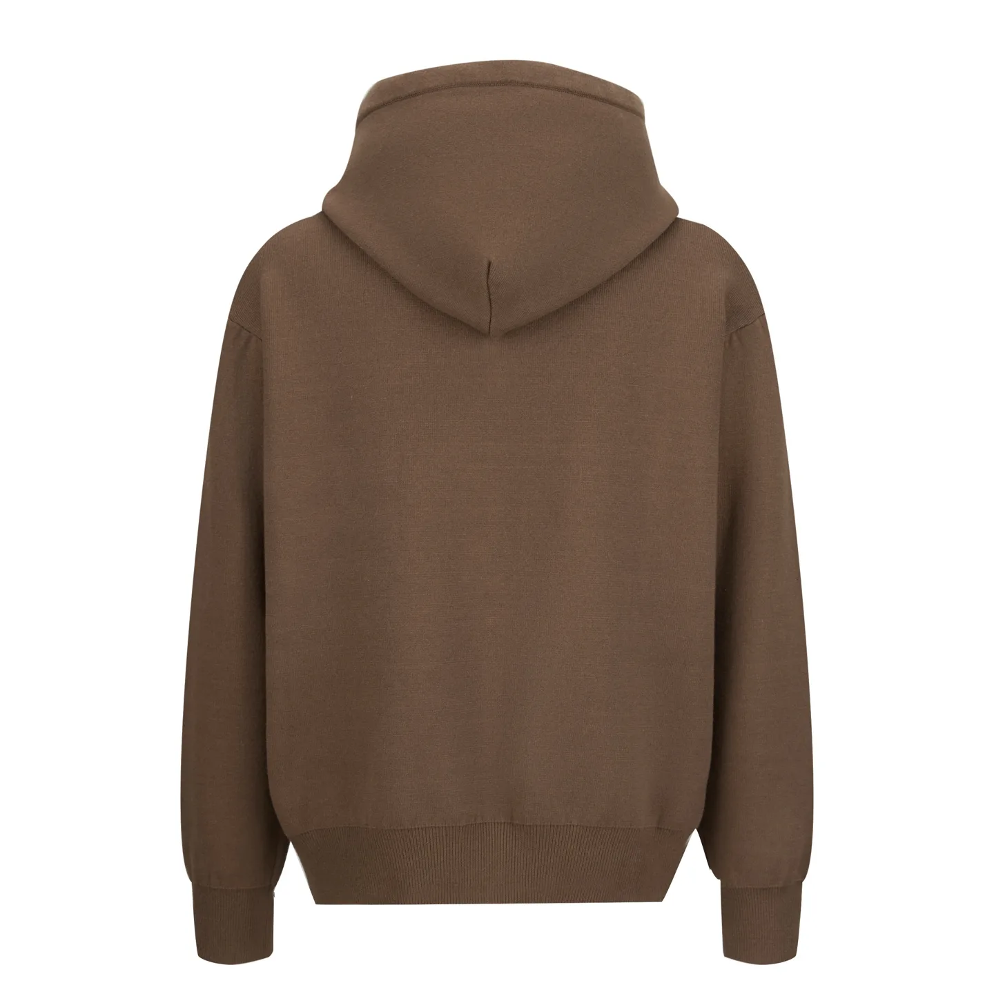 Anagram Leather-Patch Merino Wool Zip-Up Hoodie D31022471 — view 2