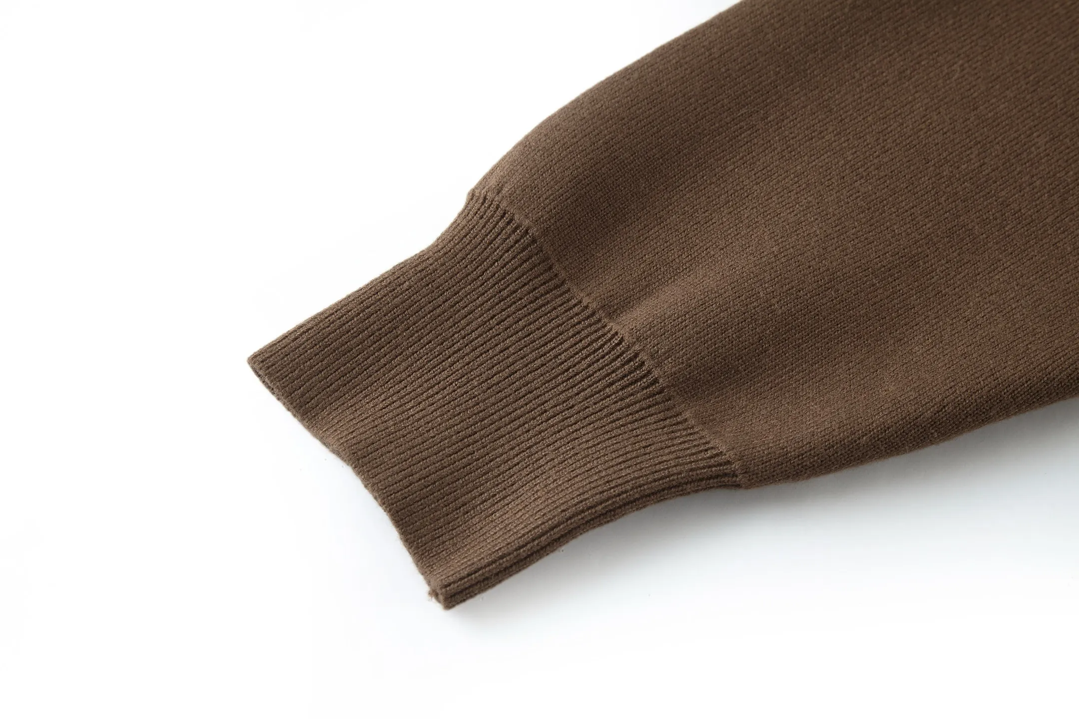 Anagram Leather-Patch Merino Wool Zip-Up Hoodie D31022471 — view 7