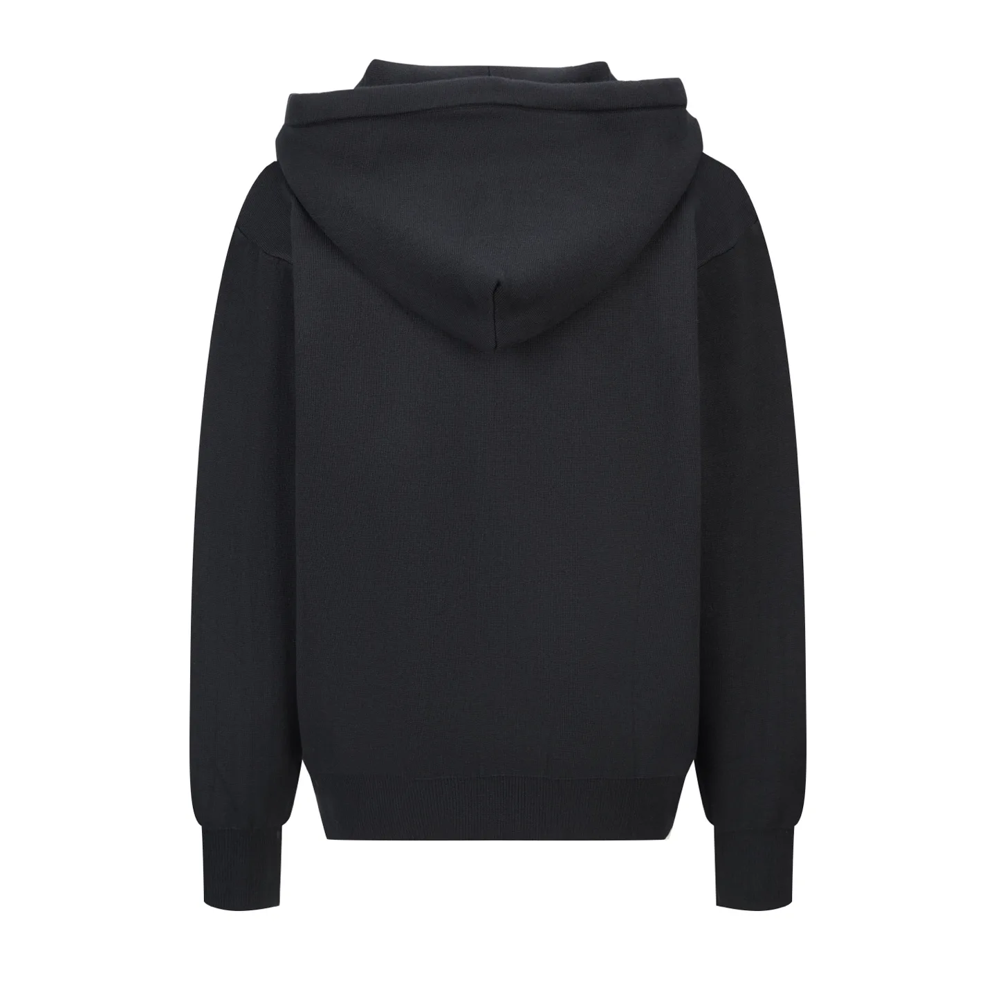 Anagram Leather Patch Merino Wool Zip-Up Hoodie D31022470 — view 2