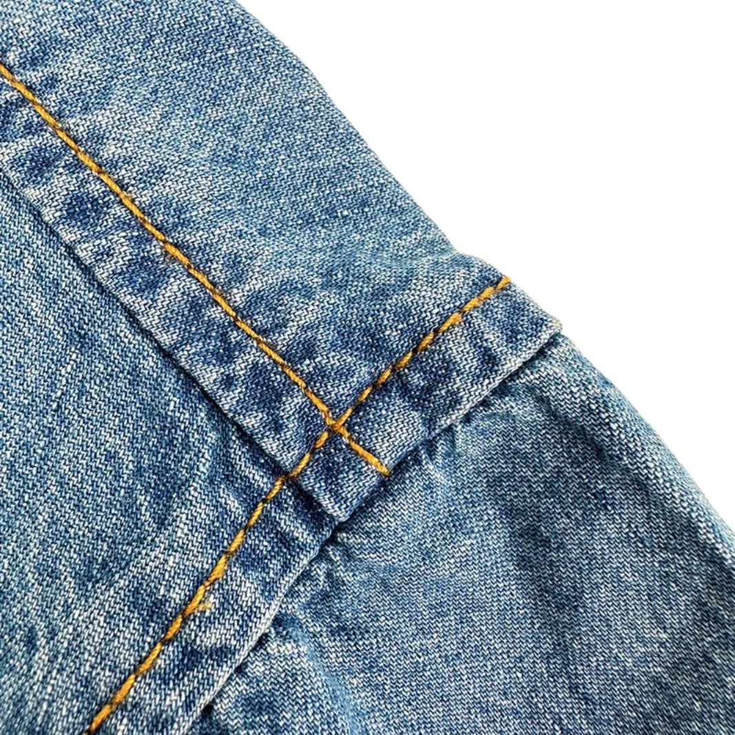 Logo-Embroidered Washed Denim Jacket D31022521 — view 4