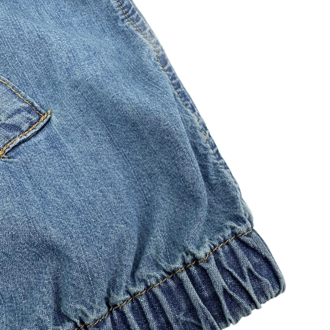 Logo-Embroidered Washed Denim Jacket D31022521 — view 7