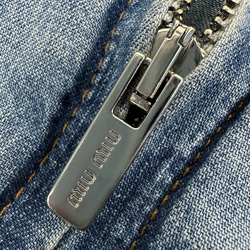 Logo-Embroidered Washed Denim Jacket D31022521 — view 9