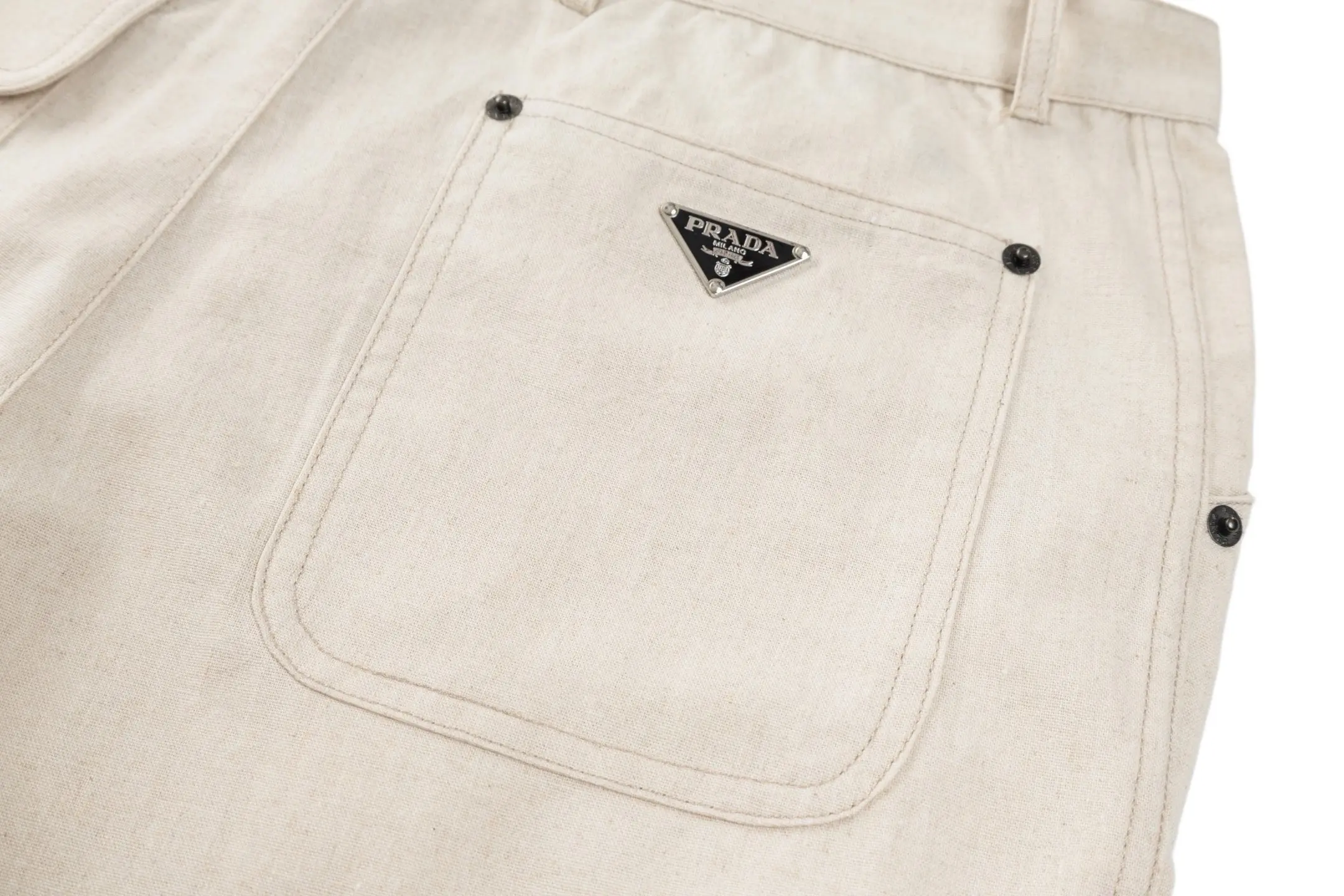 Straight-Leg Cotton and Linen-Blend Trousers D31022502 — view 7