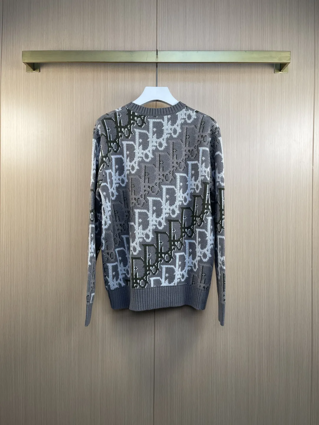 Oblique Jacquard Crew-Neck Sweater D31520535 — view 7