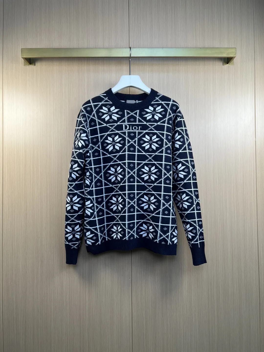 Dior Ski Capsule Floral Diamond Jacquard Sweater D31520533