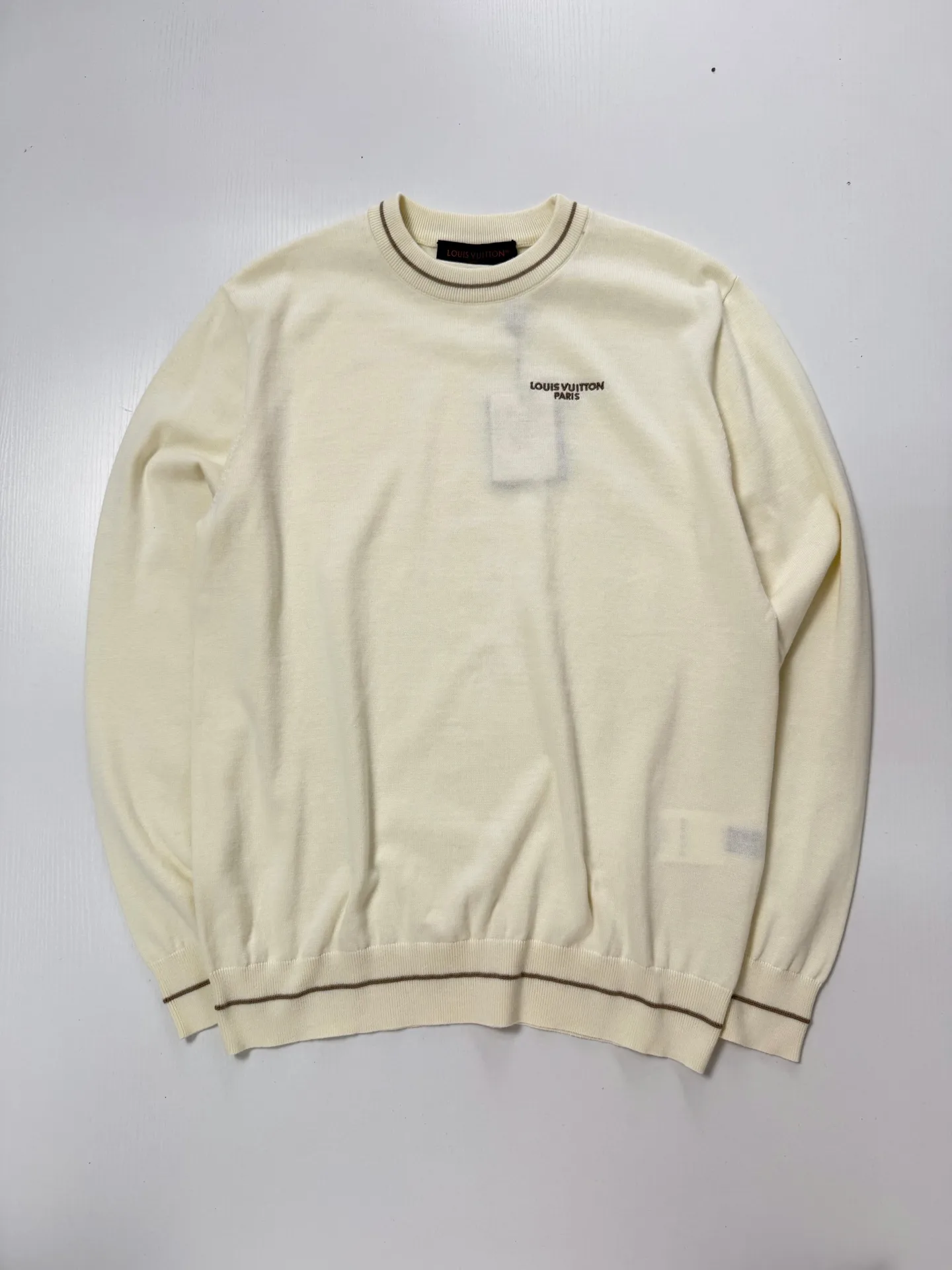 Logo Embroidered Tipped Crew-Neck Sweater D31521966 — view 3