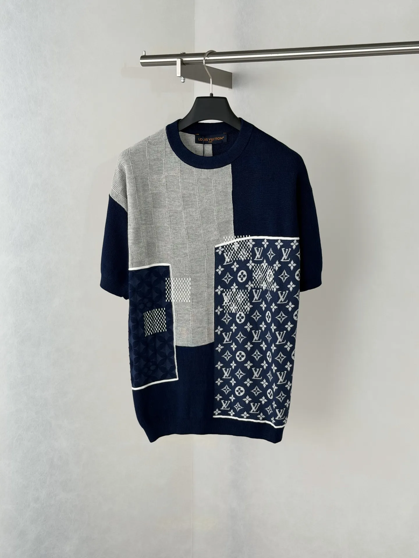Monogram Patchwork Jacquard Knit T-Shirt D31518720