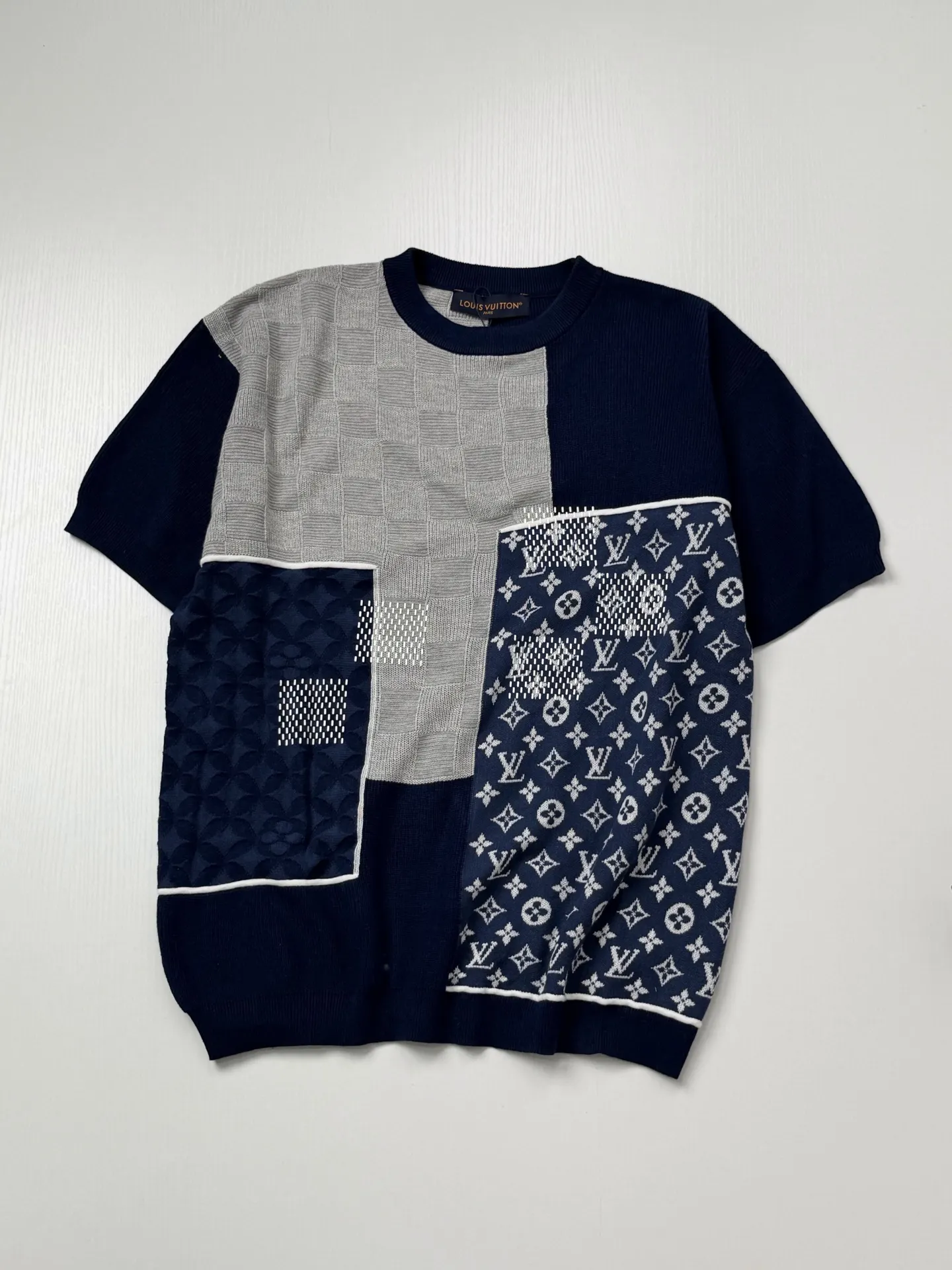Monogram Patchwork Jacquard Knit T-Shirt D31518720 — view 3