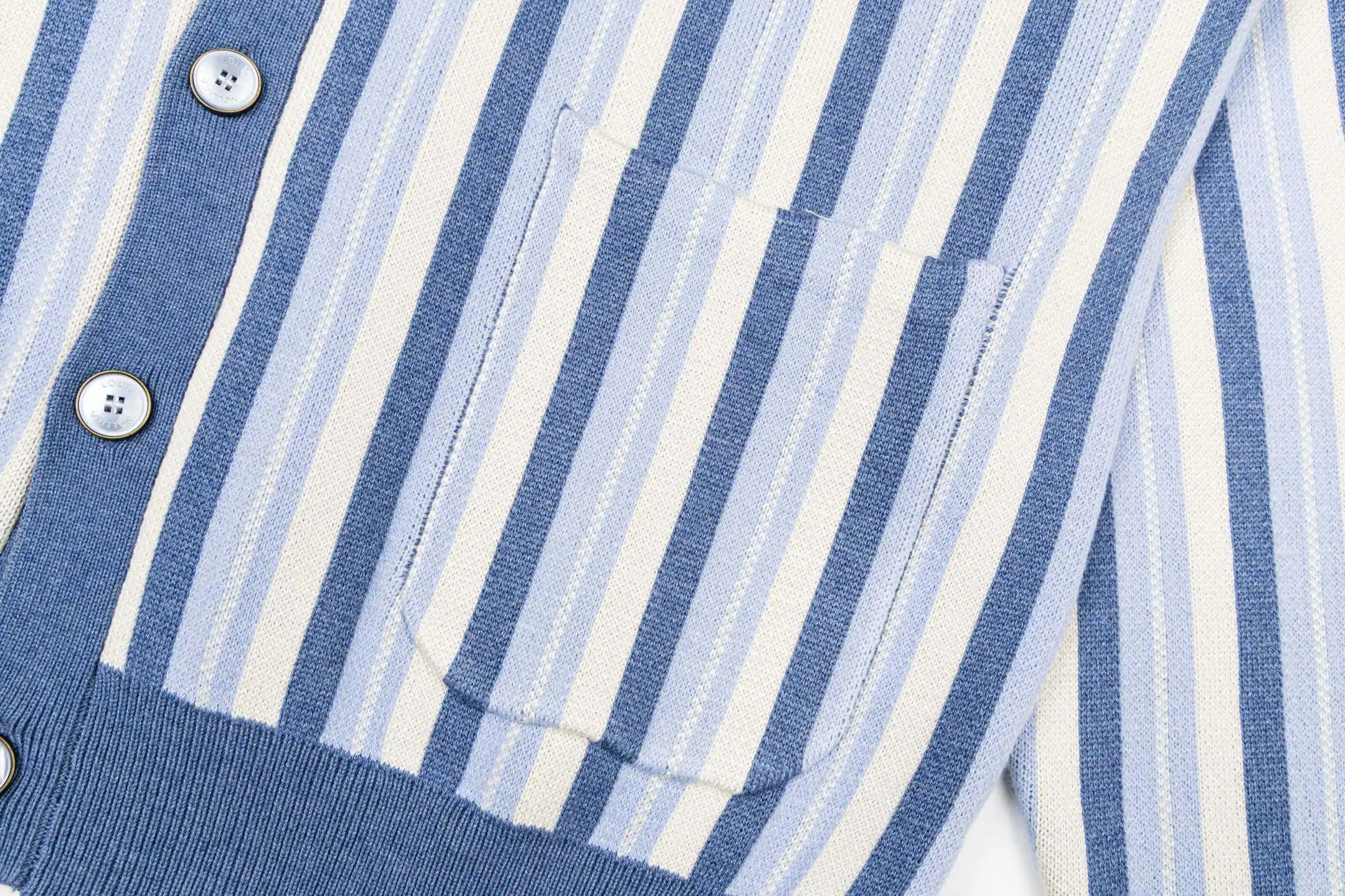 Striped Jacquard Wool-Blend Cardigan D31514194 — view 7