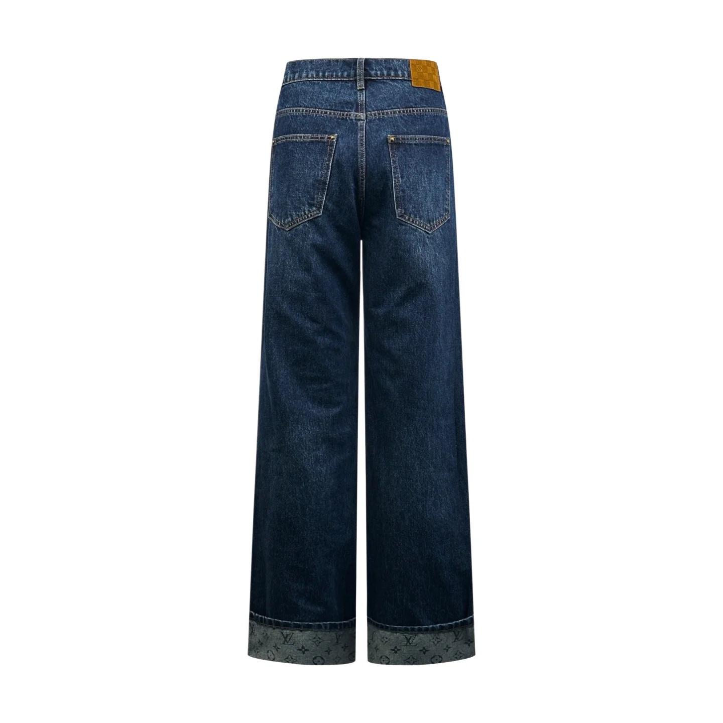 Monogram Turn-Up Cuff Straight-Leg Jeans D31522327 — view 2