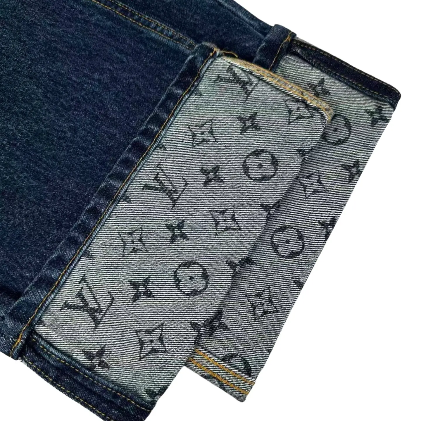 Monogram Turn-Up Cuff Straight-Leg Jeans D31522327 — view 5