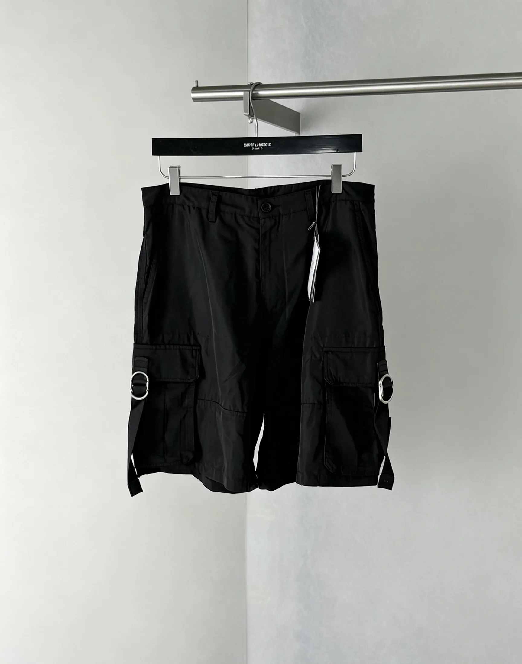 Nylon Utility Cargo Shorts with D-Ring Straps D31518731