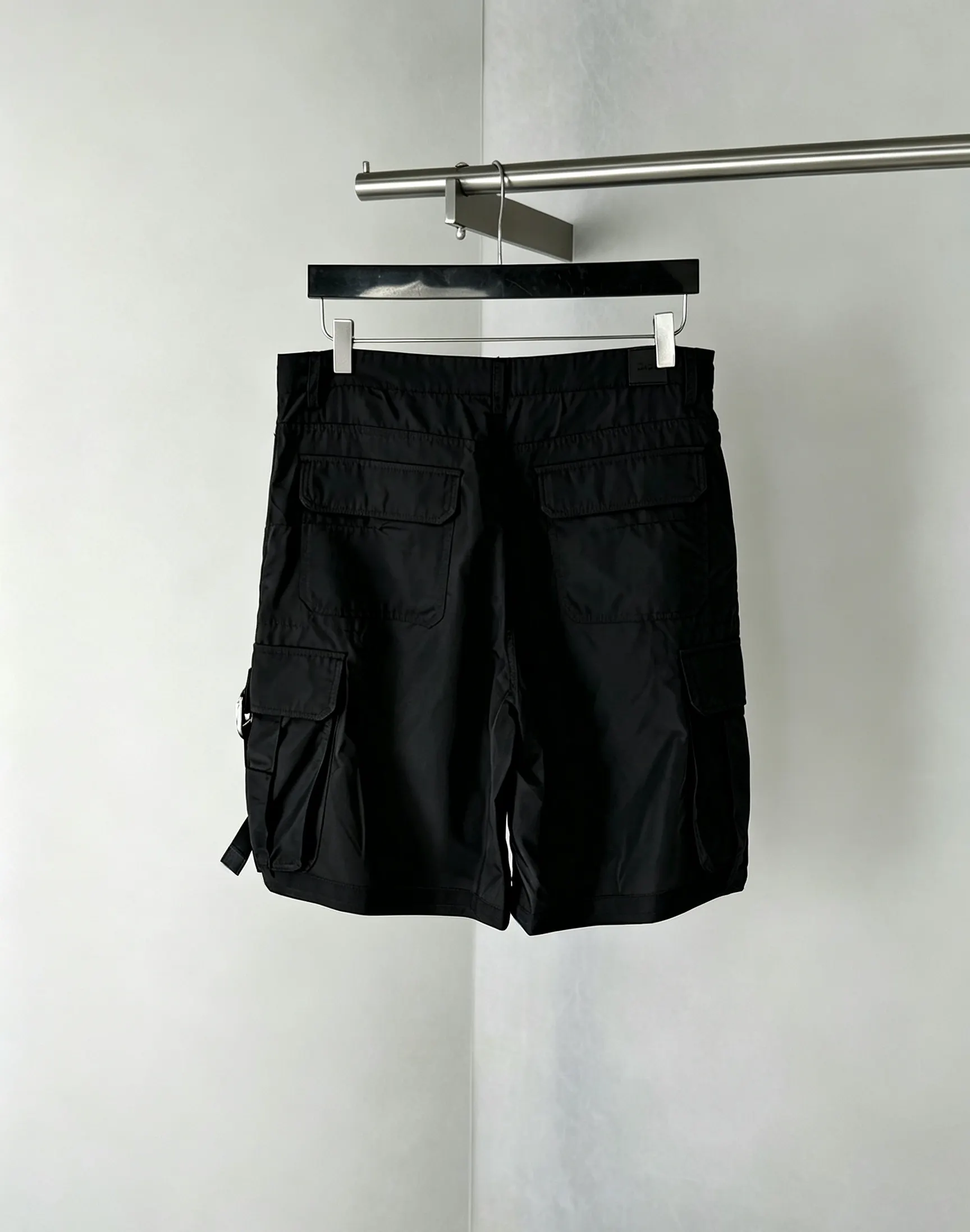 Nylon Utility Cargo Shorts with D-Ring Straps D31518731 — view 2
