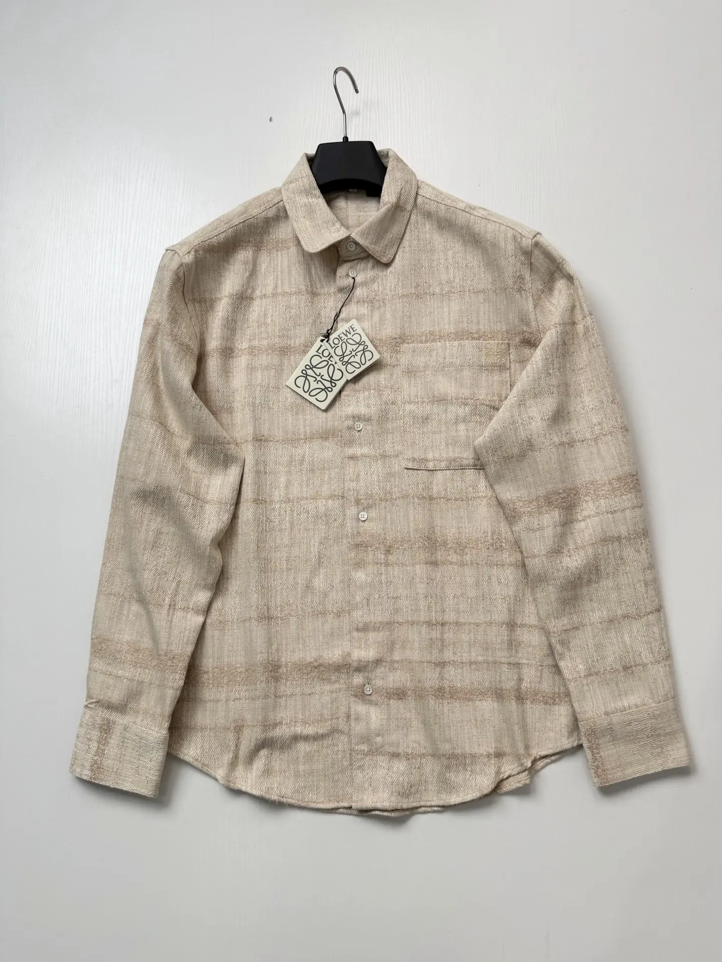 Gradient Striped Textured Blend Shirt D31518660 — view 3