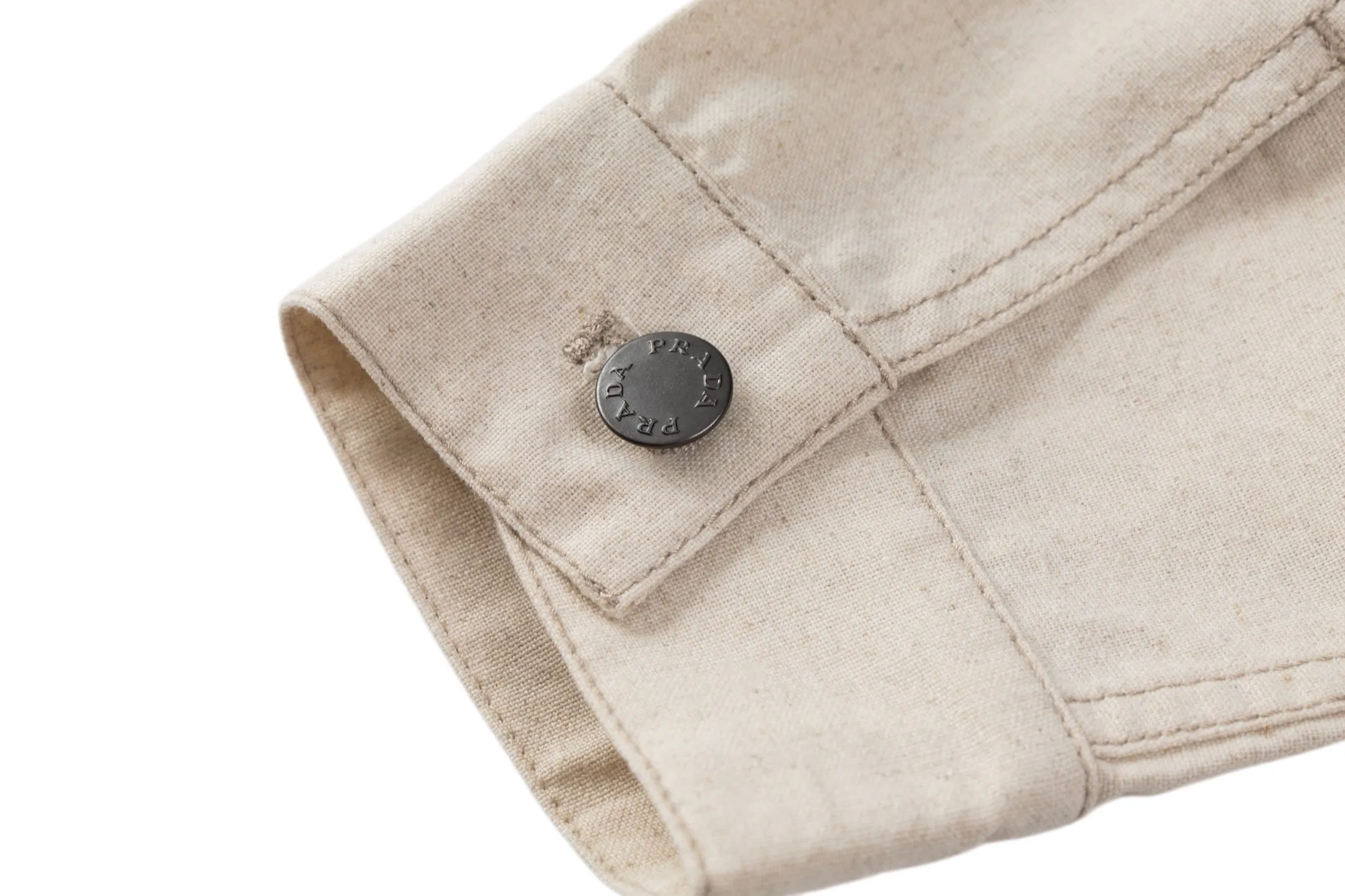 Logo-Appliquéd Chambray Cotton-Linen Jacket D31522501 — view 7
