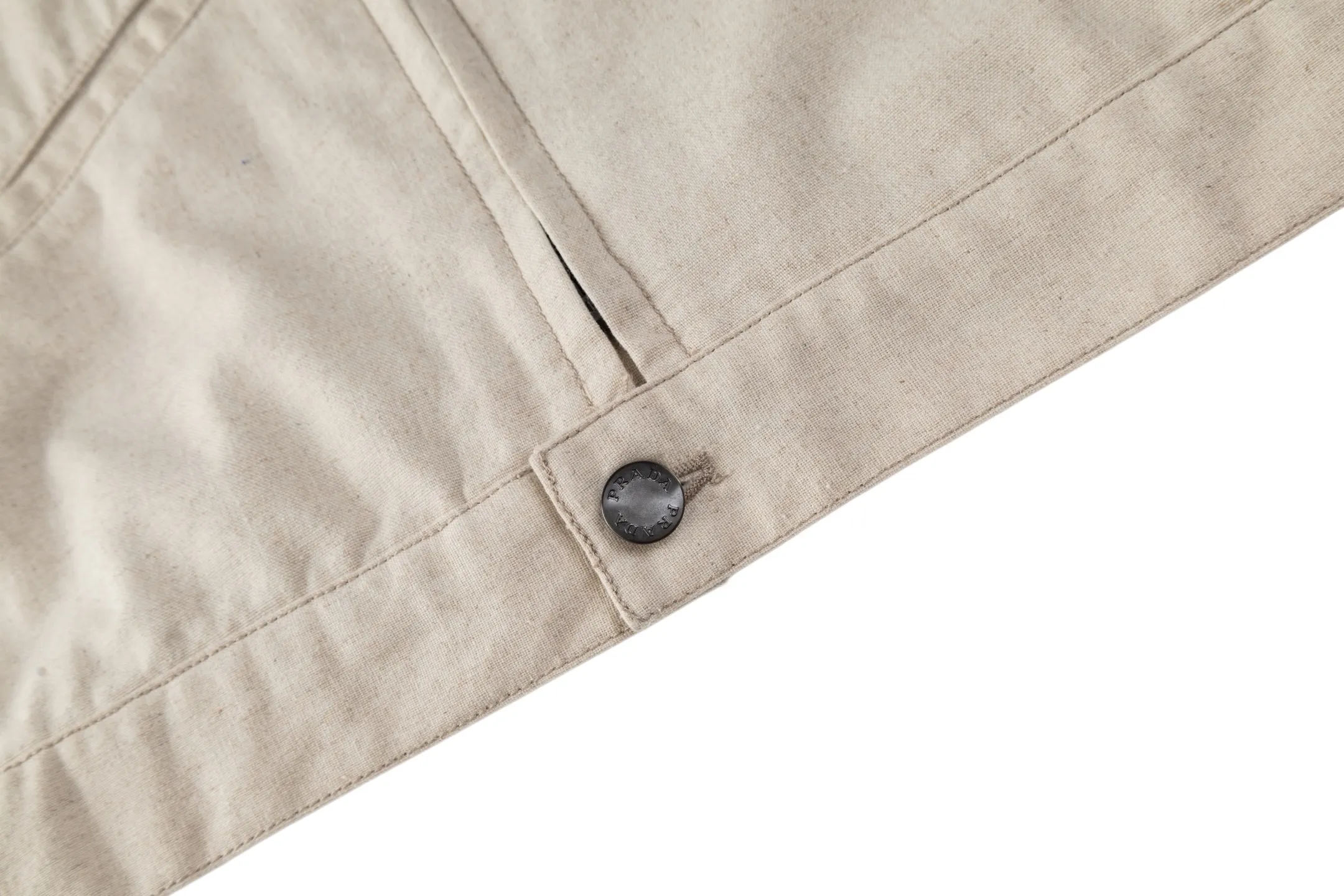 Logo-Appliquéd Chambray Cotton-Linen Jacket D31522501 — view 8