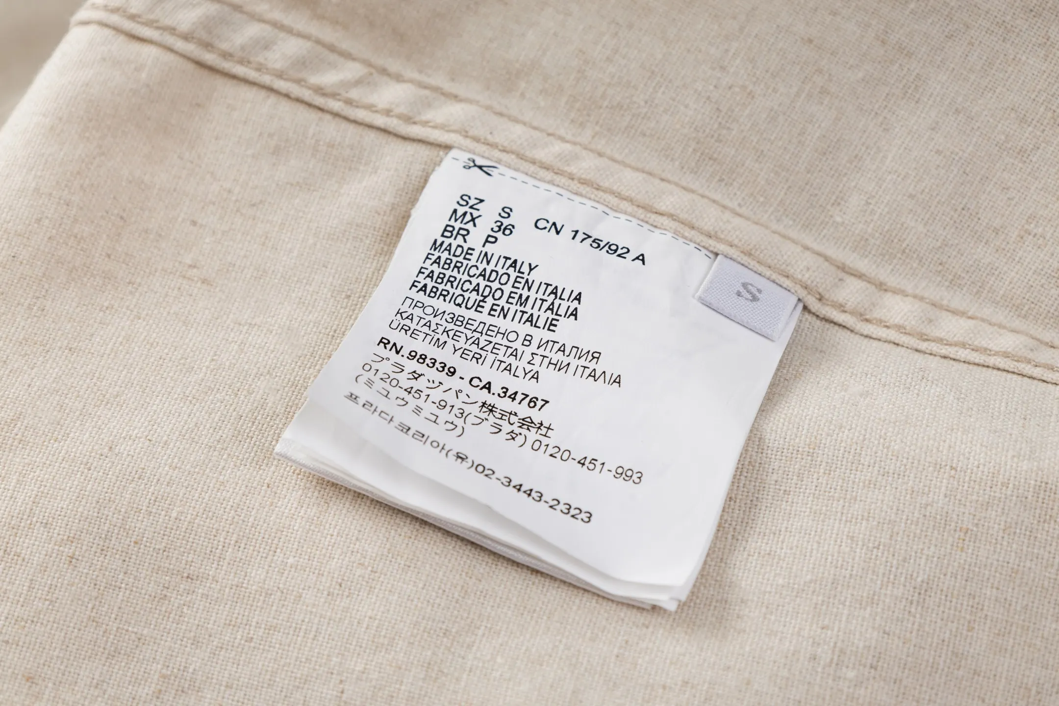 Logo-Appliquéd Chambray Cotton-Linen Jacket D31522501 — view 9