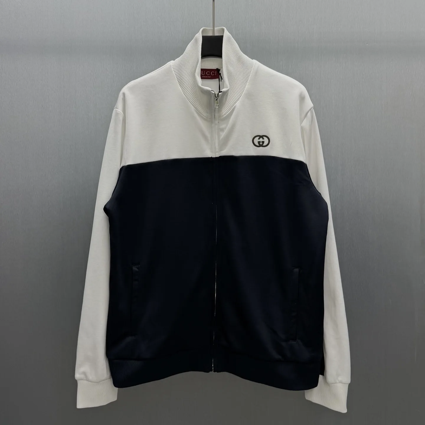 Interlocking G Bicolor Jersey Track Jacket D31514586