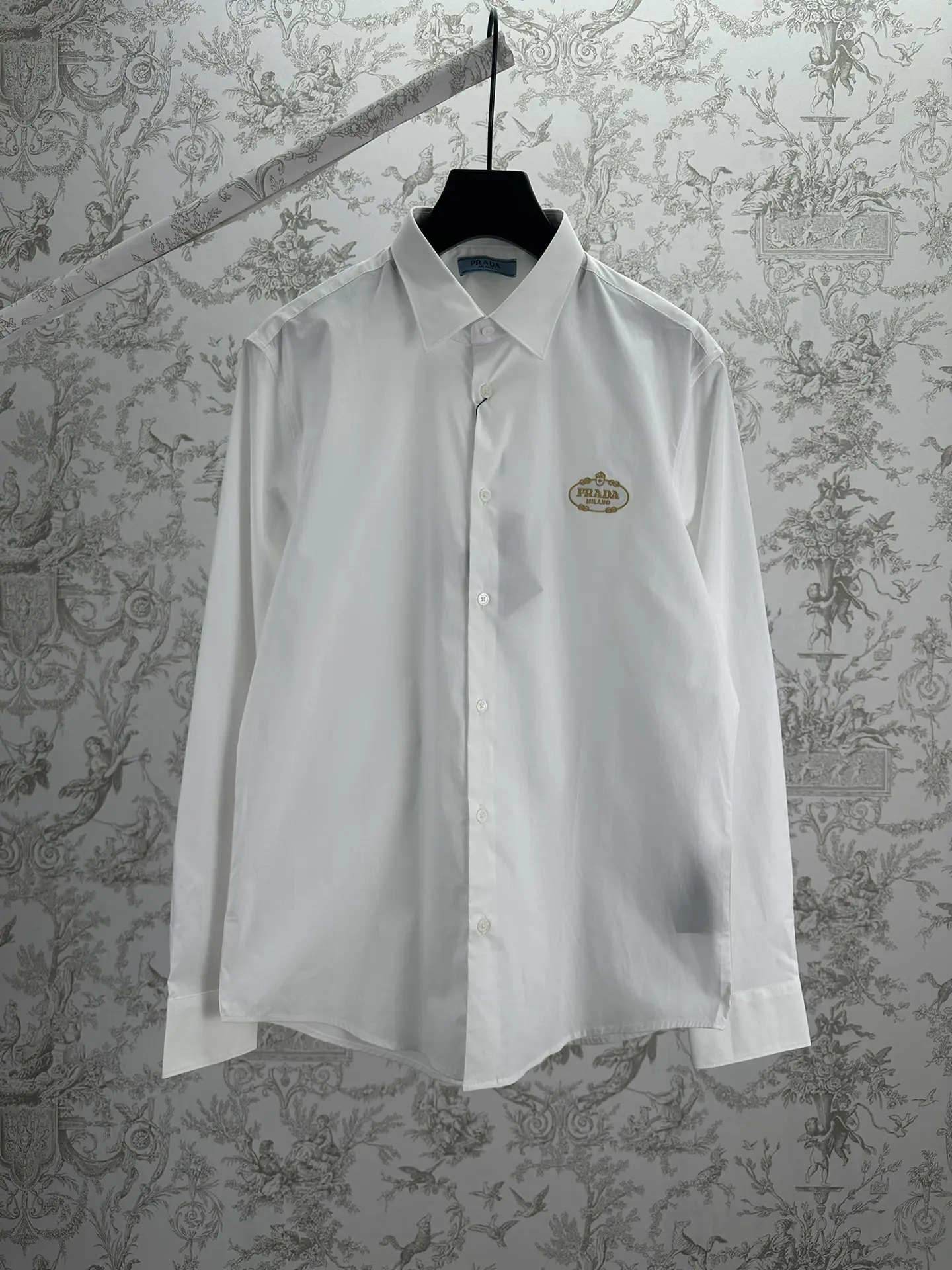 Logo-Embroidered Cotton-Poplin Shirt D32014374