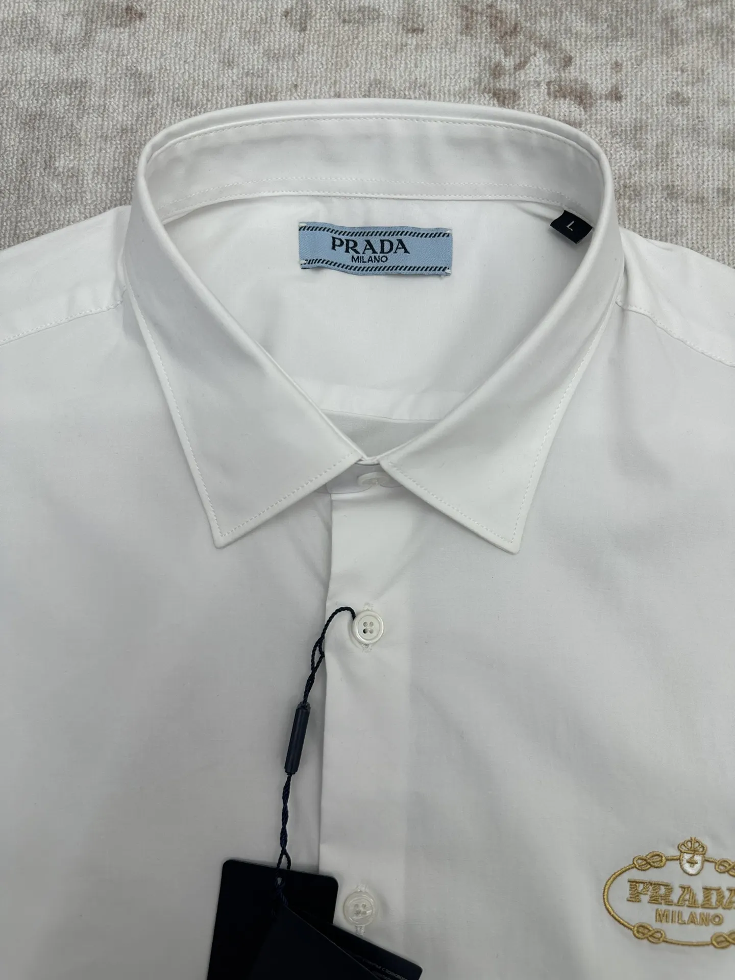 Logo-Embroidered Cotton-Poplin Shirt D32014374 — view 6