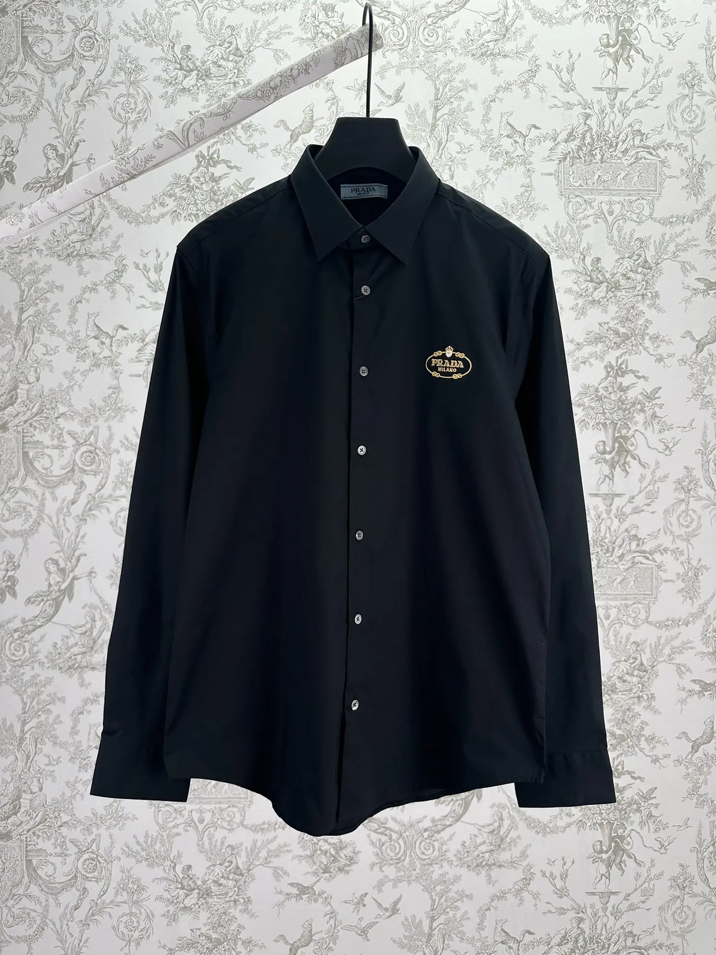 Logo-Embroidered Cotton-Poplin Shirt D32014375