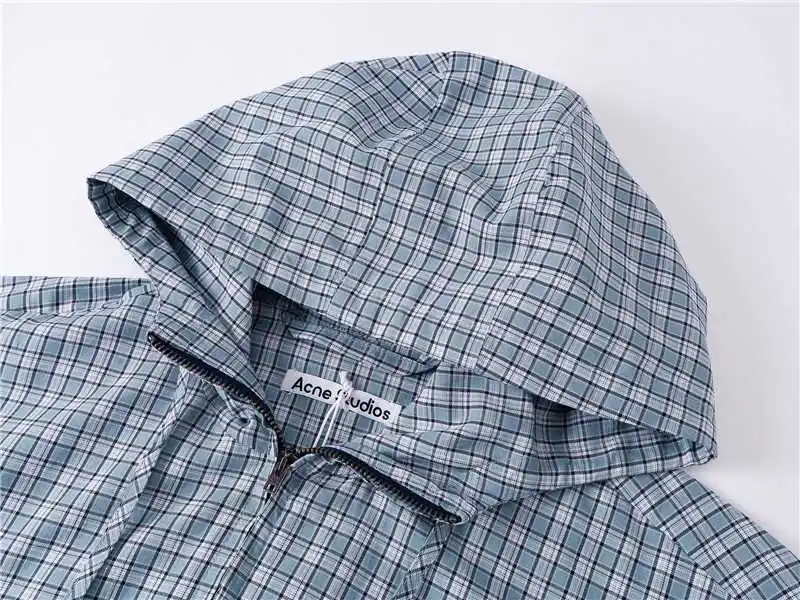 Checked Hooded Windbreaker Jacket D32019176 — view 4