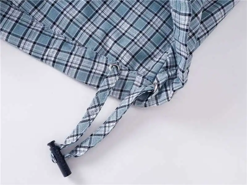 Checked Hooded Windbreaker Jacket D32019176 — view 9