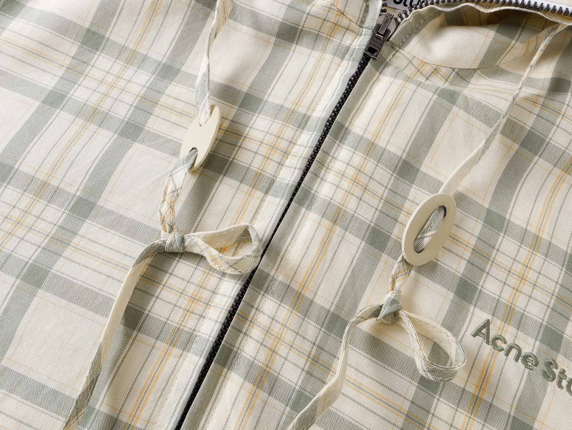 Plaid Hooded Zip-Up Jacket D32019177 — view 5
