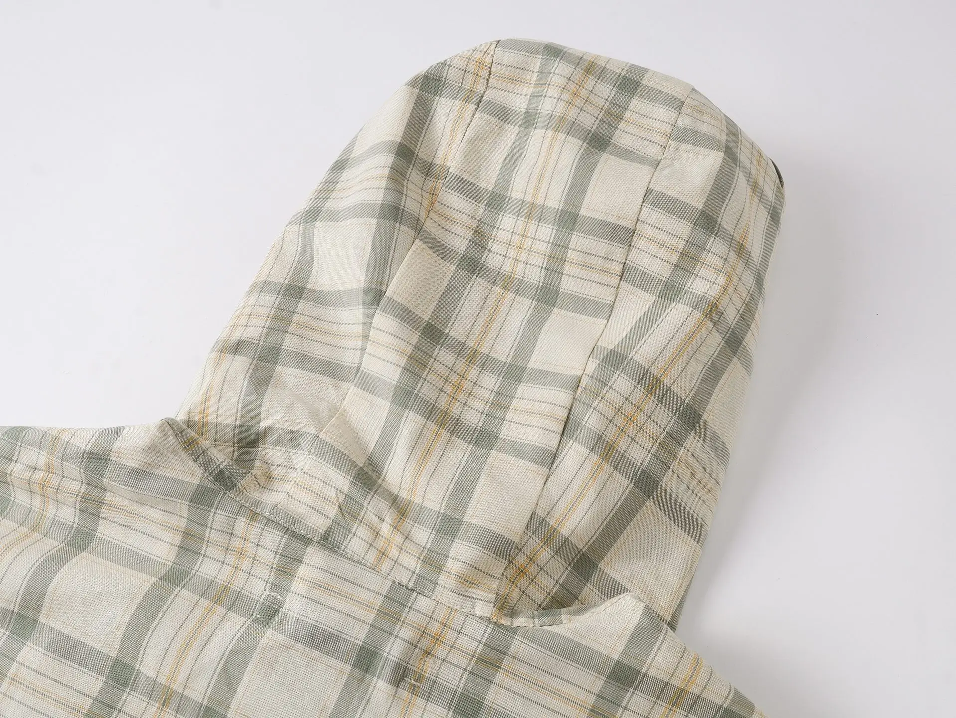 Plaid Hooded Zip-Up Jacket D32019177 — view 8
