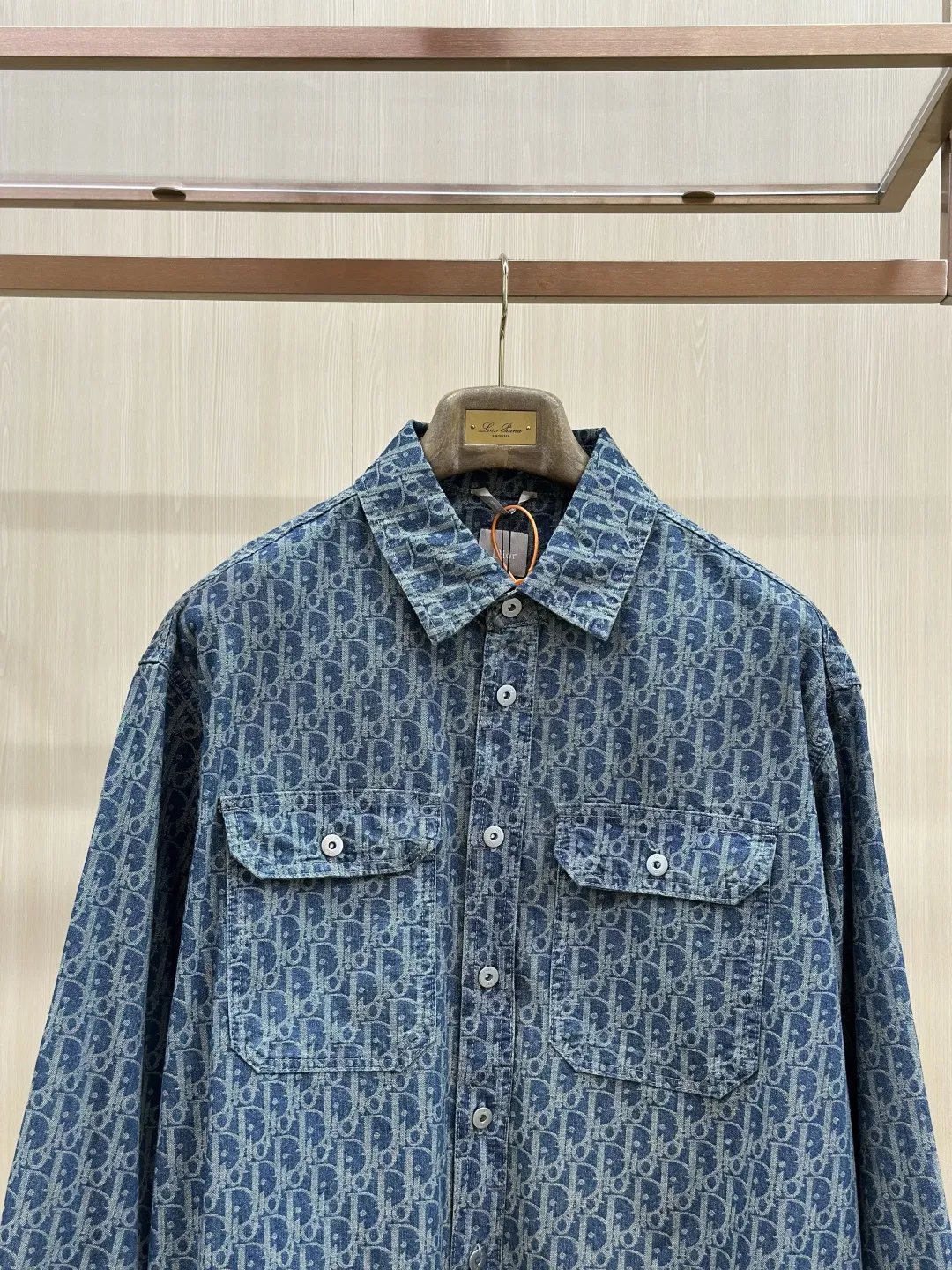 Oblique Monogram Denim Overshirt Jacket D32020442 — view 3