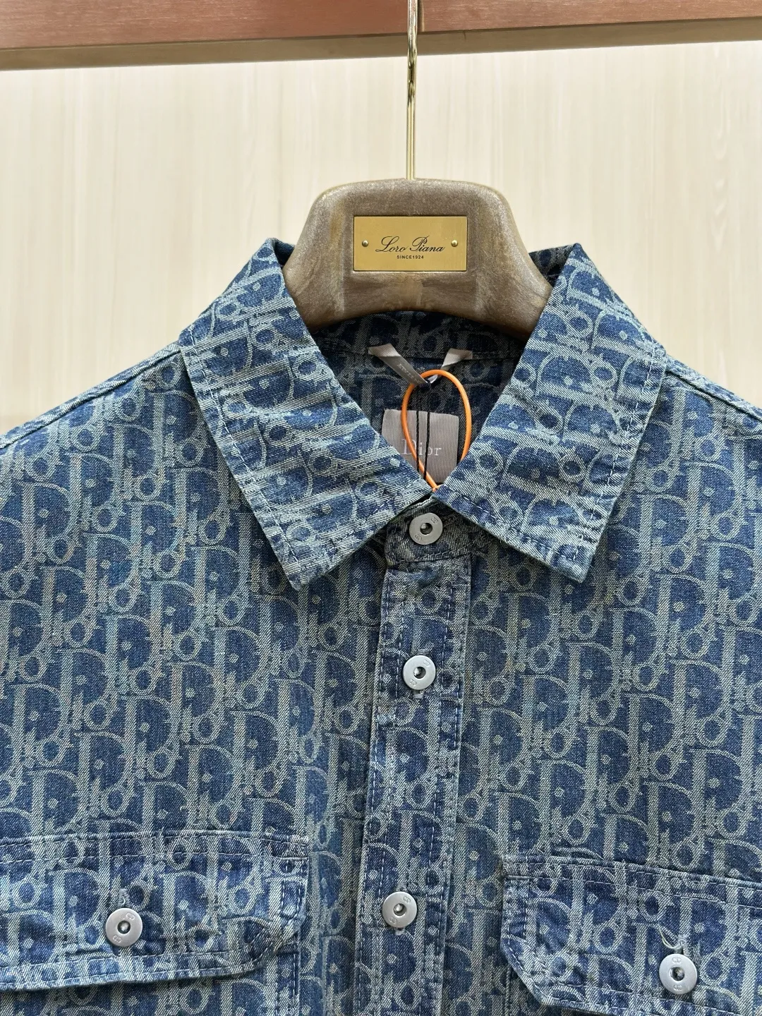 Oblique Monogram Denim Overshirt Jacket D32020442 — view 4