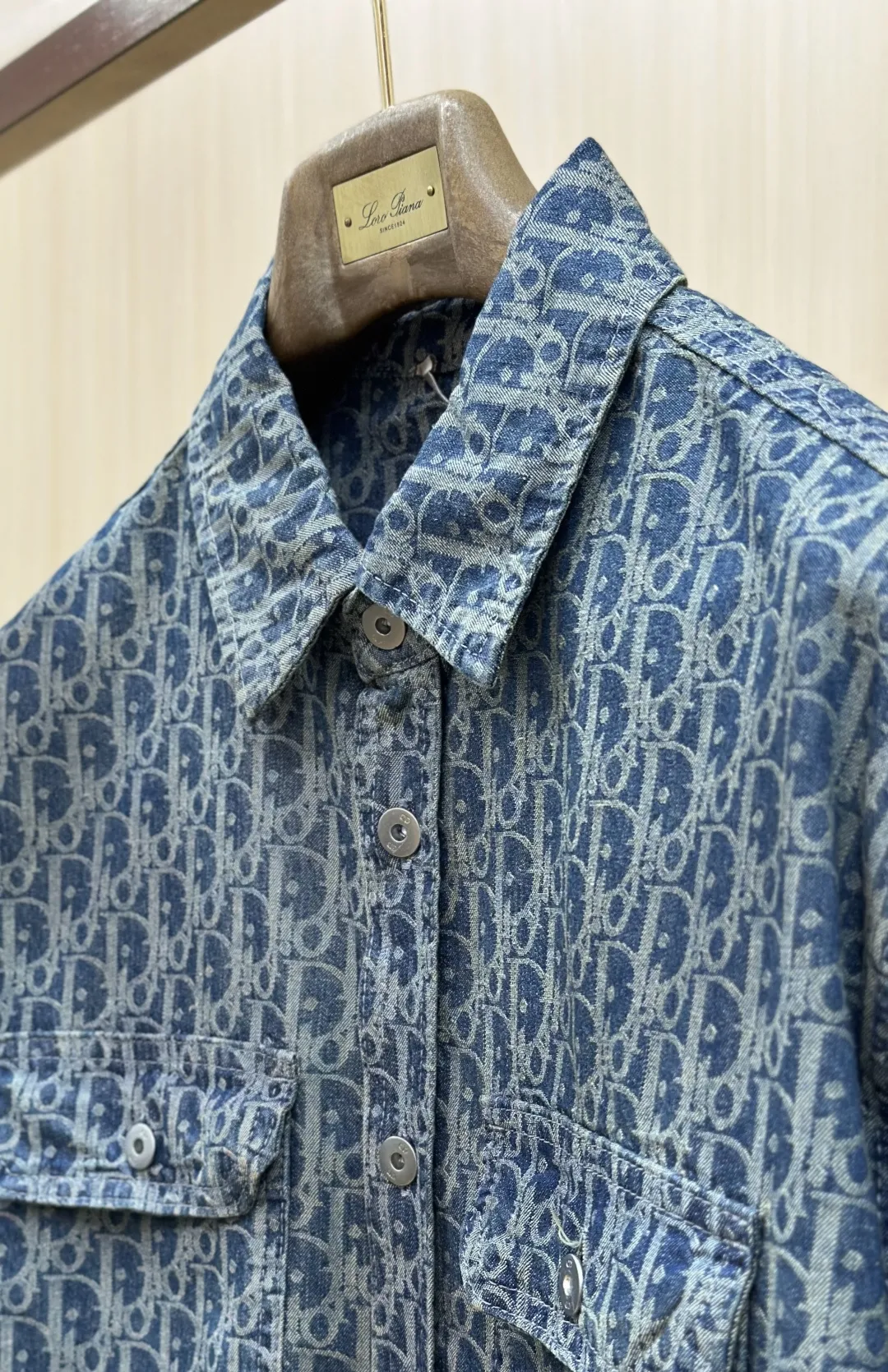 Oblique Monogram Denim Overshirt Jacket D32020442 — view 7