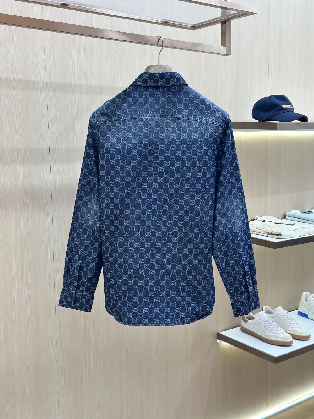 GG Monogram Jacquard Denim Shirt D32020443 — view 2