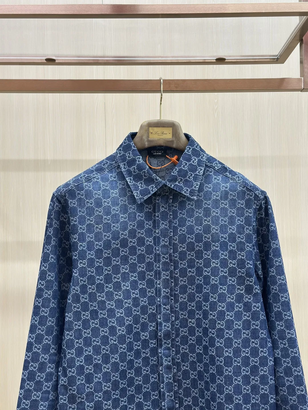 GG Monogram Jacquard Denim Shirt D32020443 — view 4