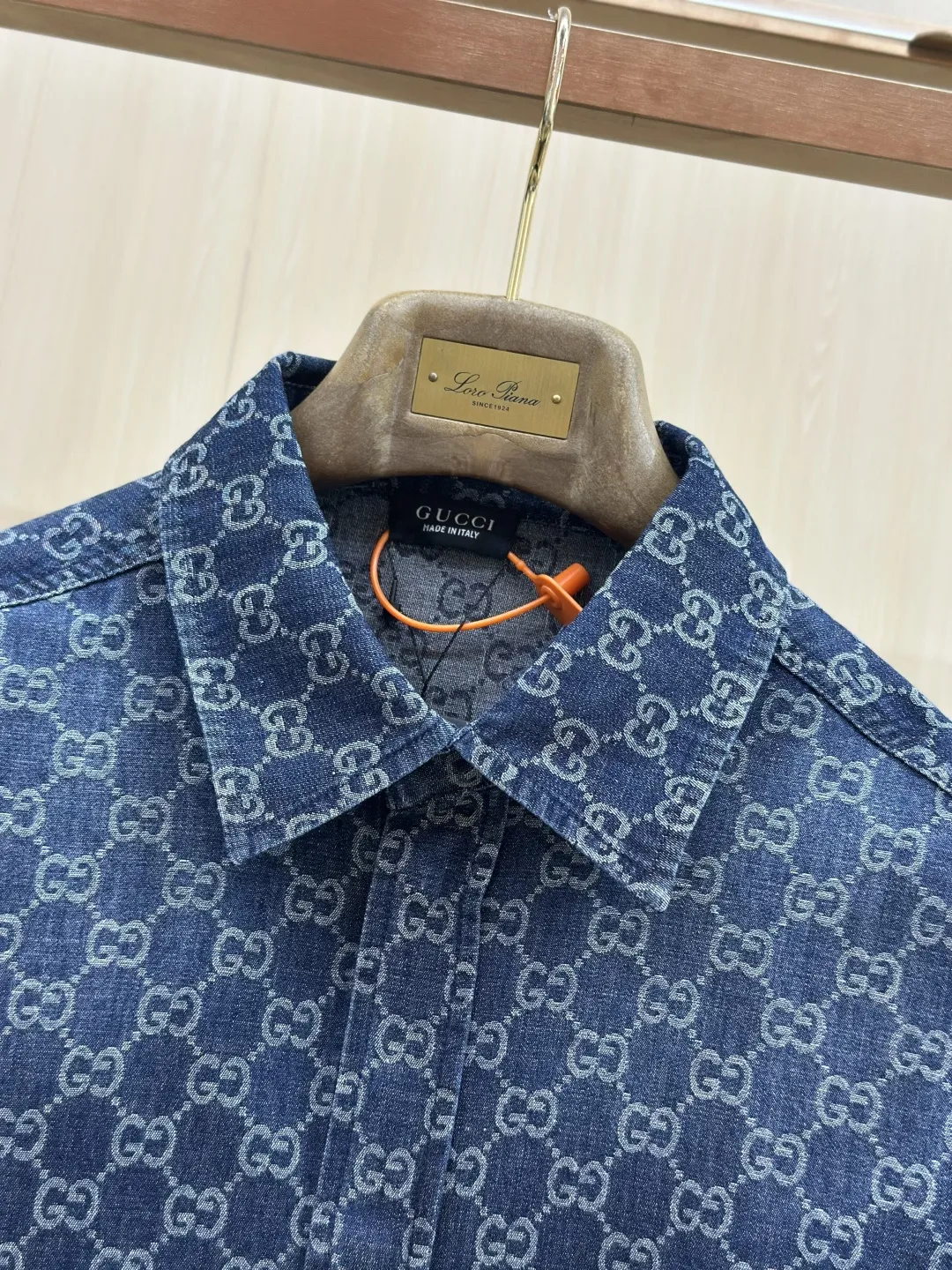 GG Monogram Jacquard Denim Shirt D32020443 — view 5