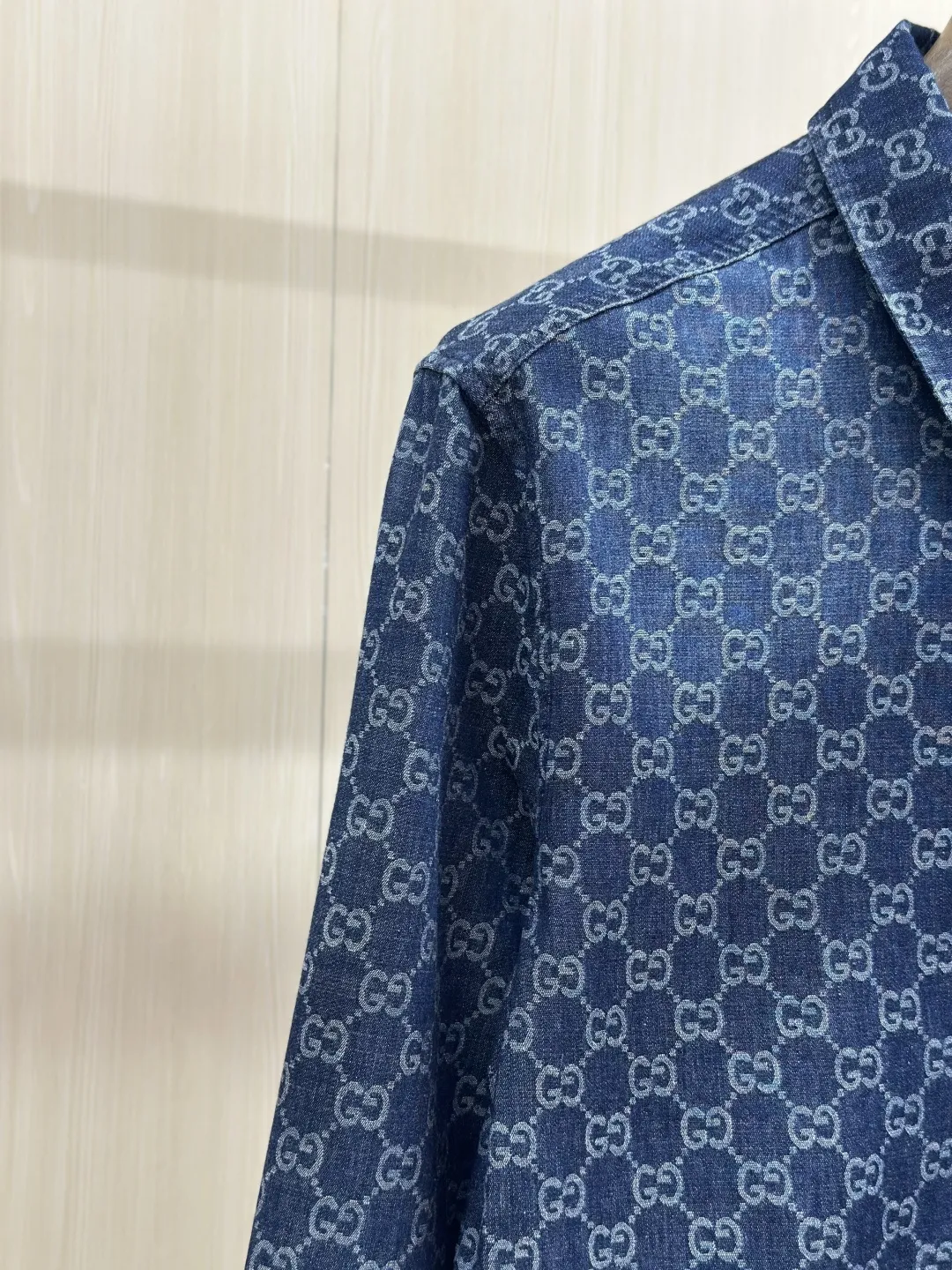 GG Monogram Jacquard Denim Shirt D32020443 — view 6