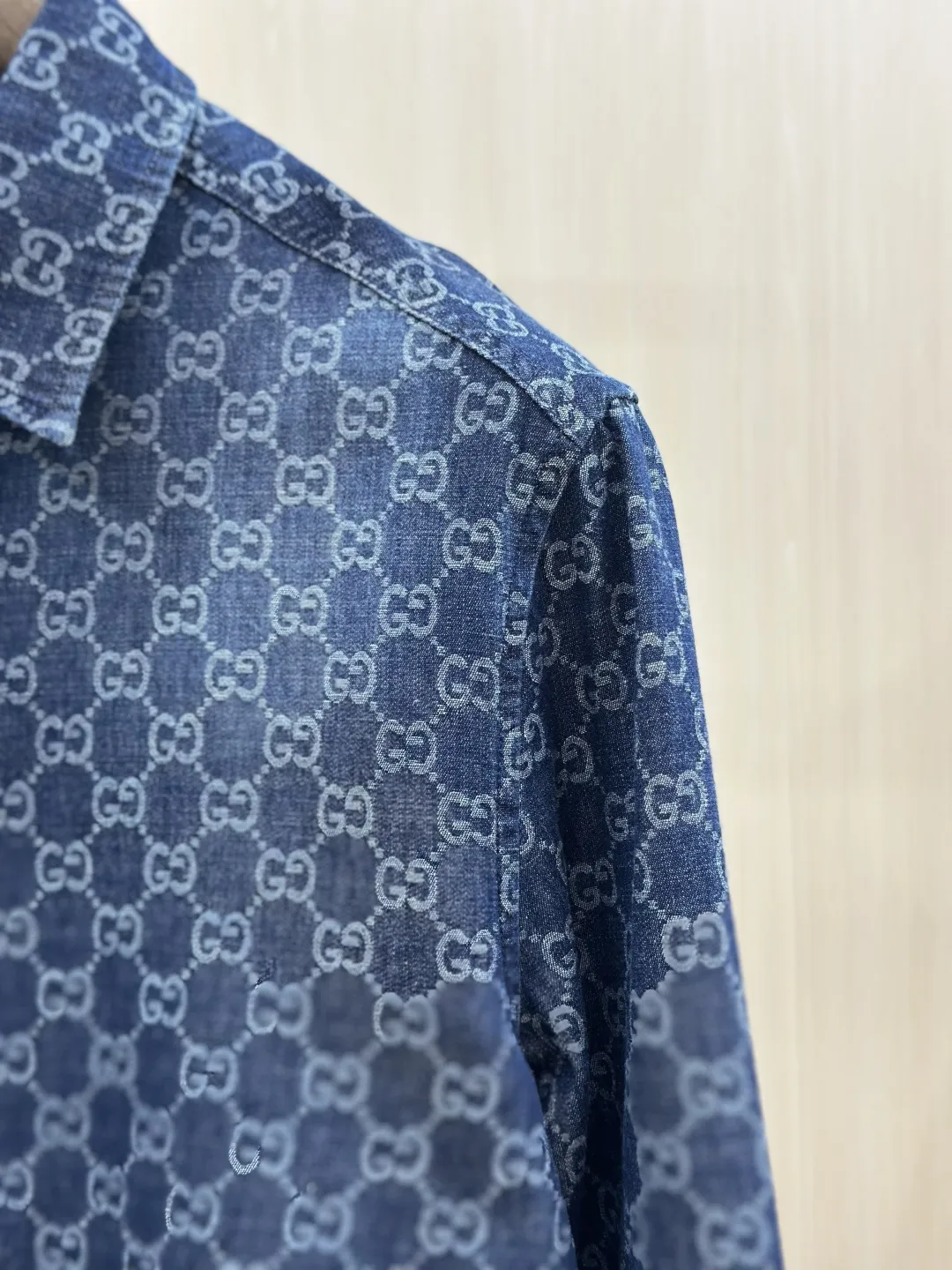 GG Monogram Jacquard Denim Shirt D32020443 — view 7