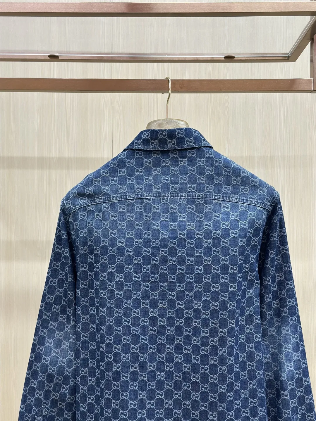 GG Monogram Jacquard Denim Shirt D32020443 — view 9
