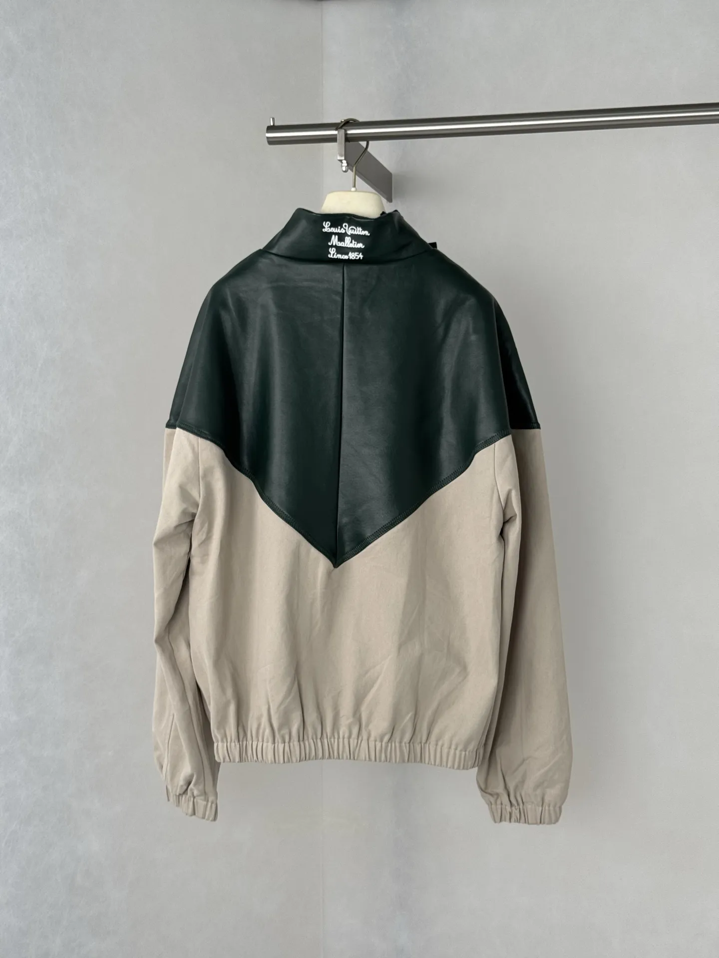 Leather-Panelled Color-Block Bomber Jacket D32518676 — view 2