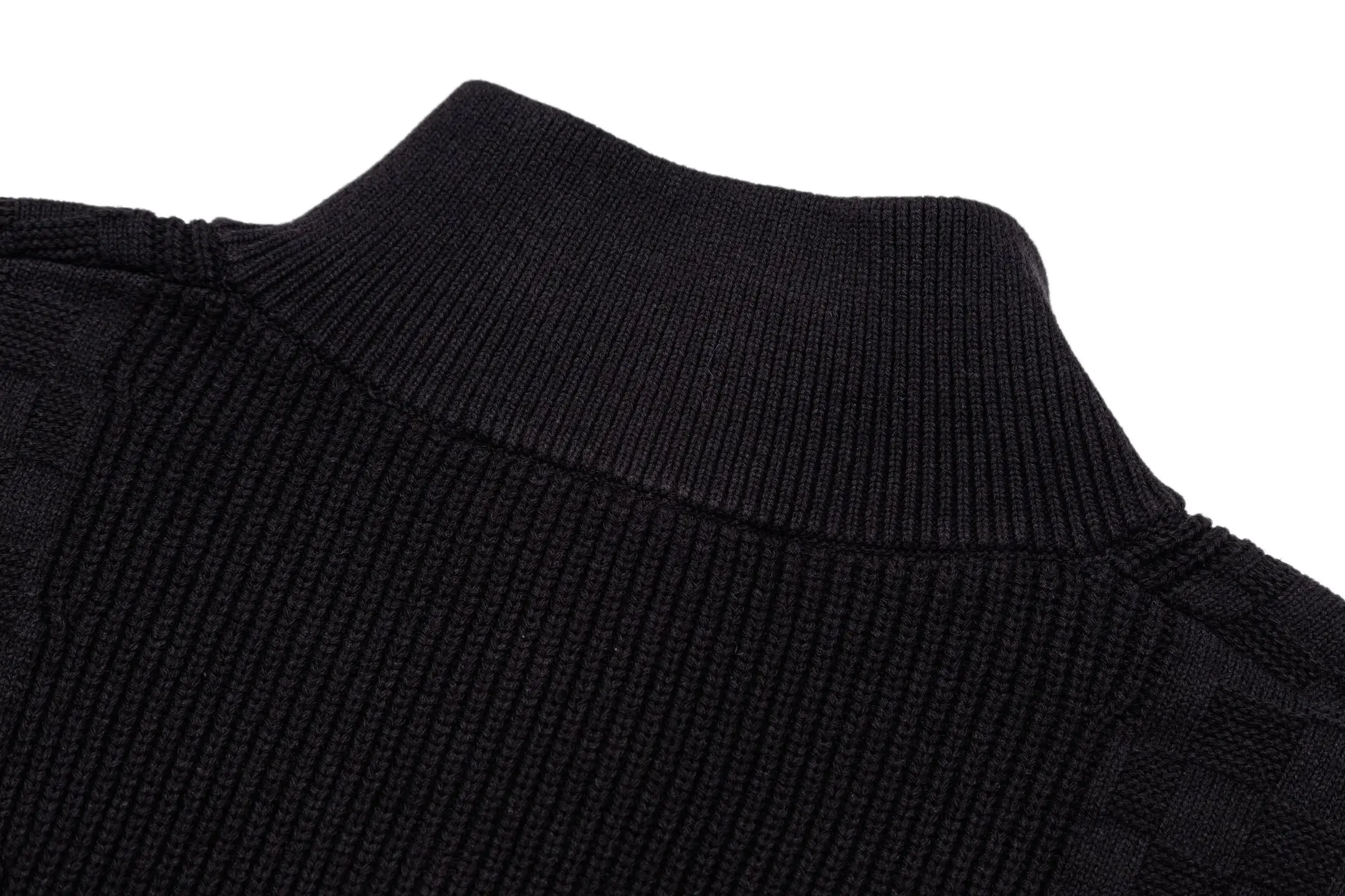 Damier Intarsia Half-Zip Cable-Knit Sweater D32518781 — view 4