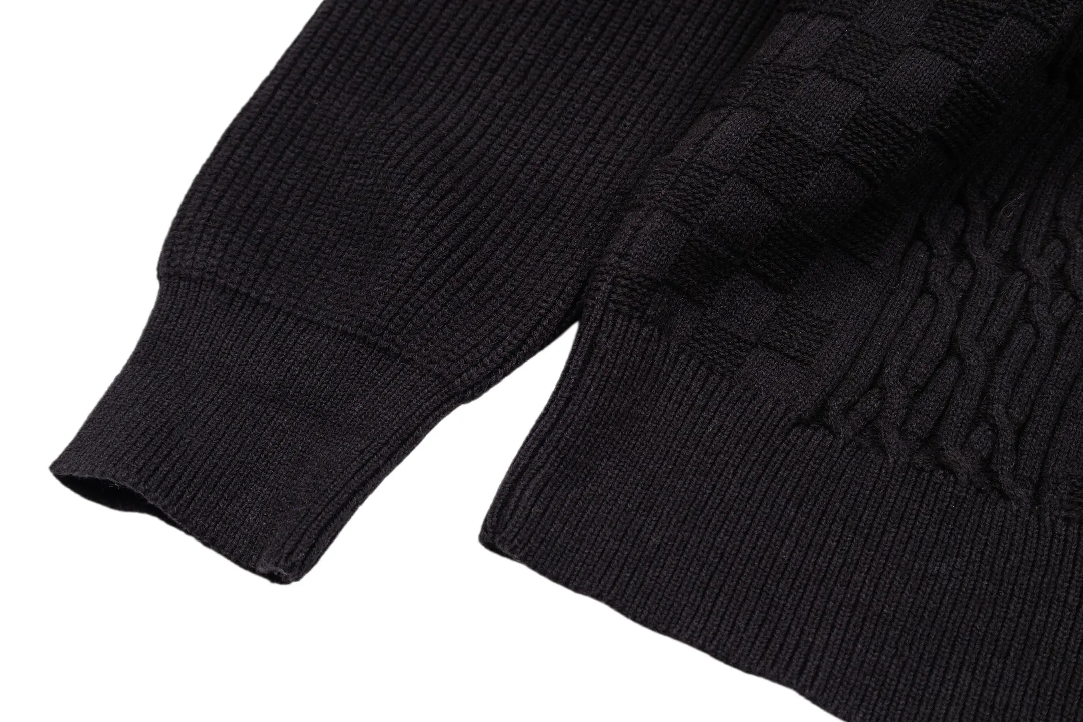 Damier Intarsia Half-Zip Cable-Knit Sweater D32518781 — view 7