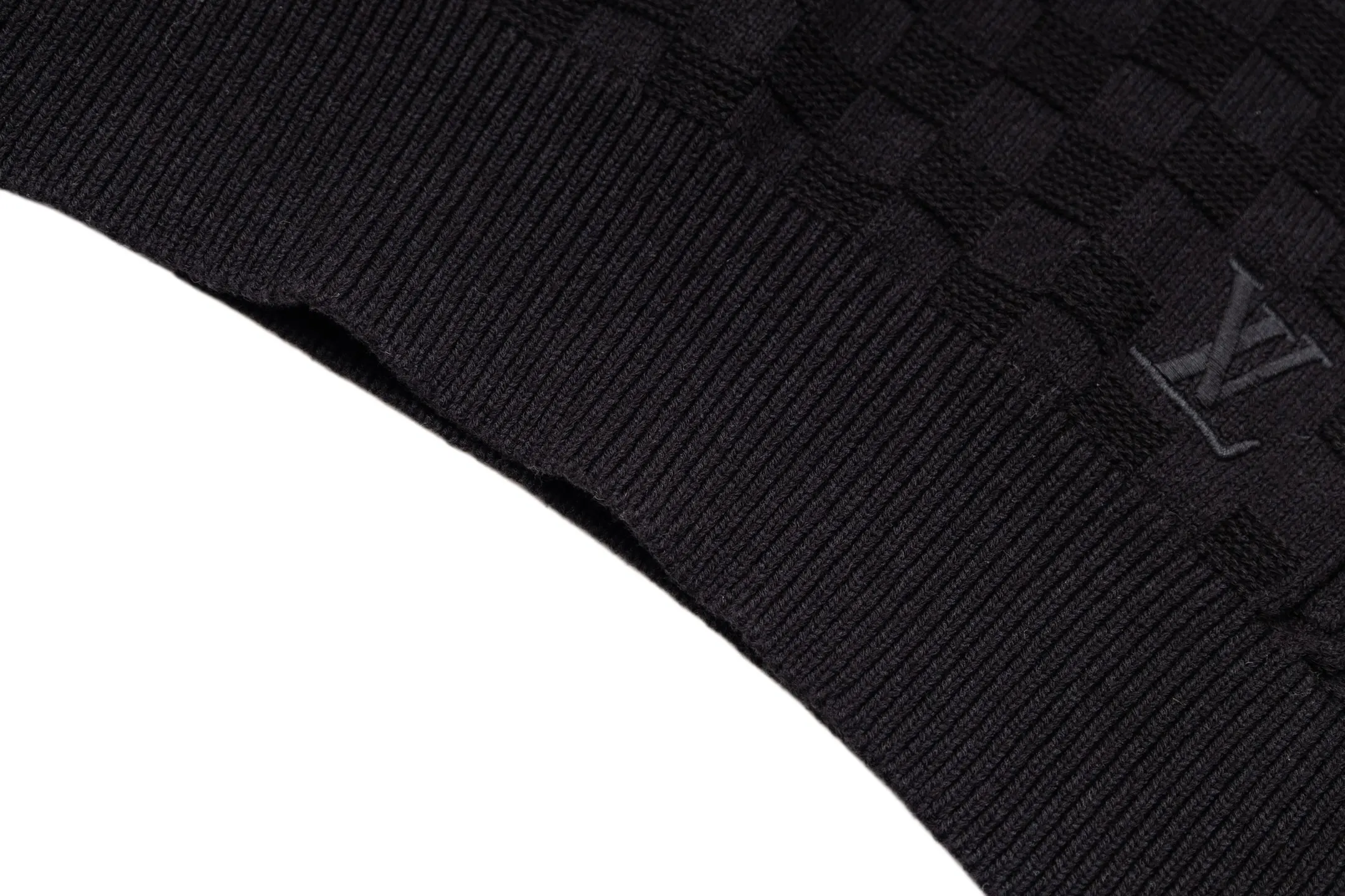 Damier Intarsia Half-Zip Cable-Knit Sweater D32518781 — view 8