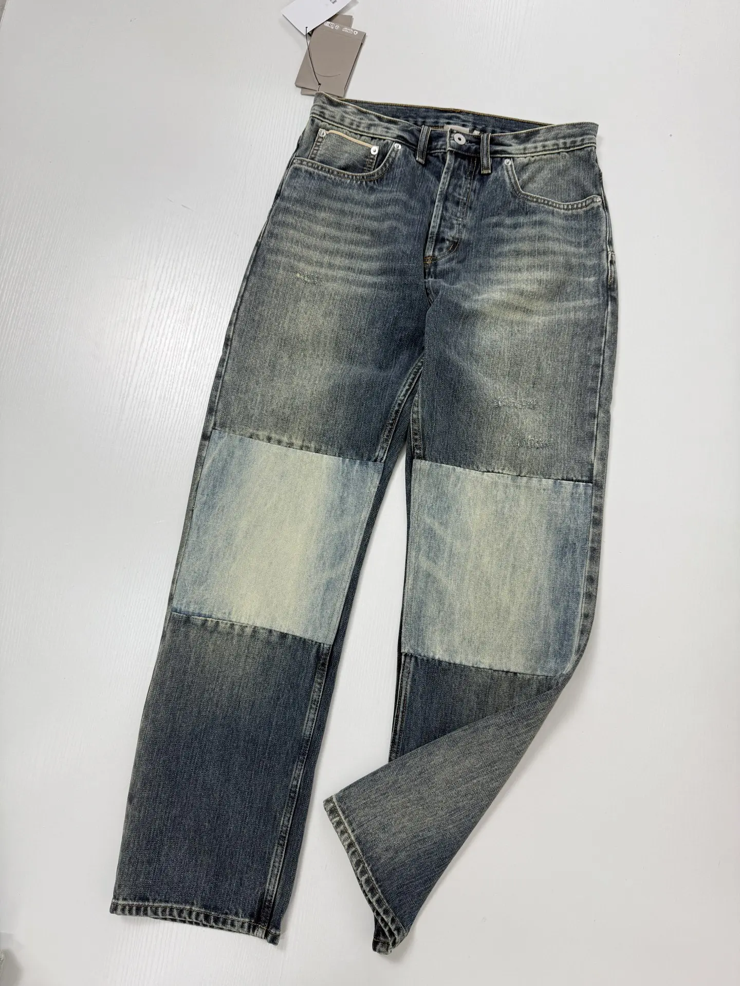 Patchwork Washed Wide-Leg Jeans D32522023 — view 3