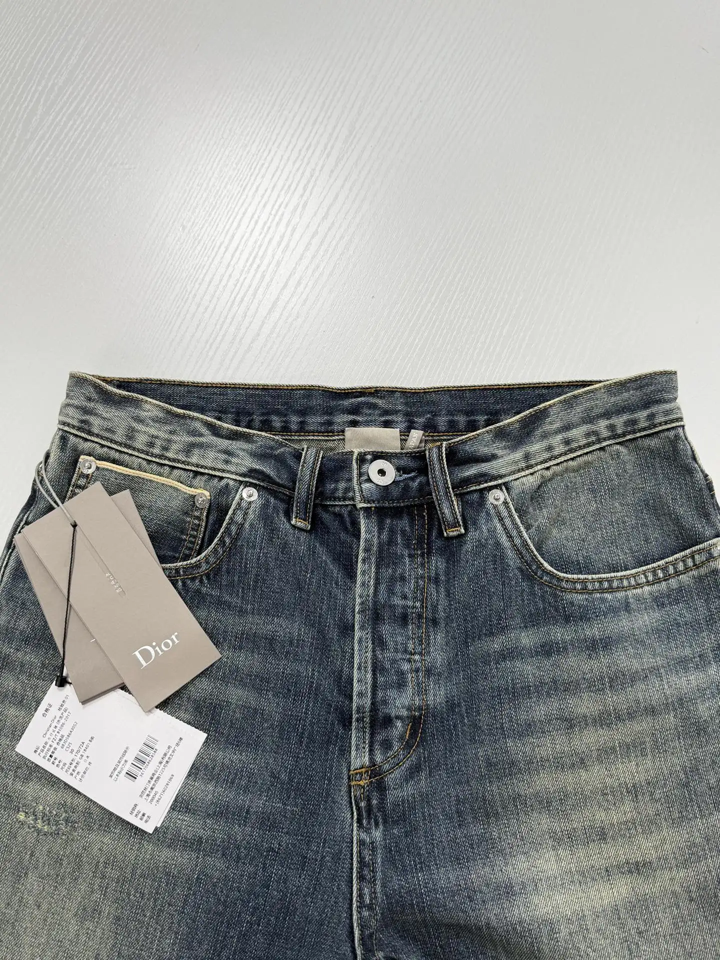 Patchwork Washed Wide-Leg Jeans D32522023 — view 4