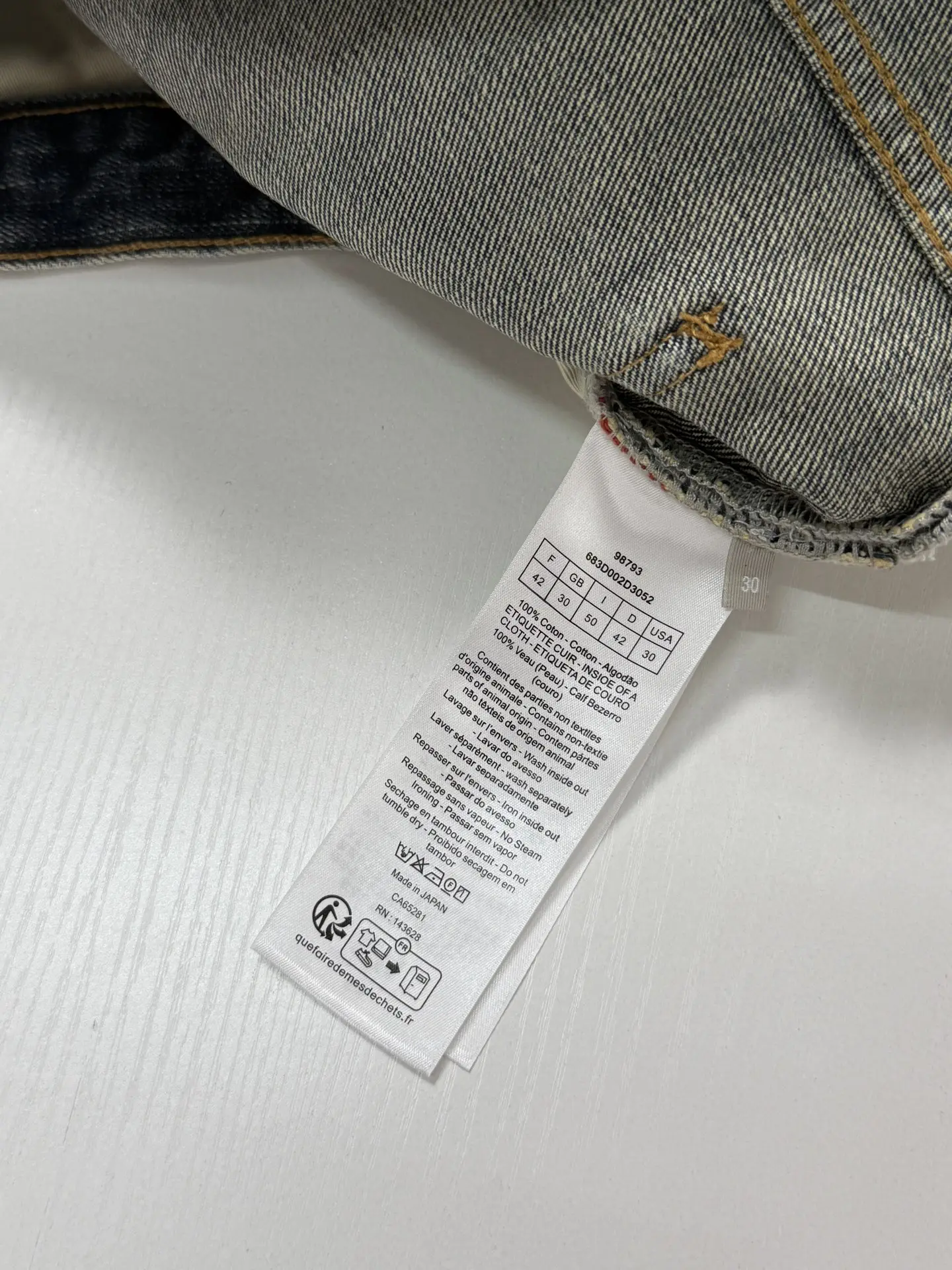 Patchwork Washed Wide-Leg Jeans D32522023 — view 8